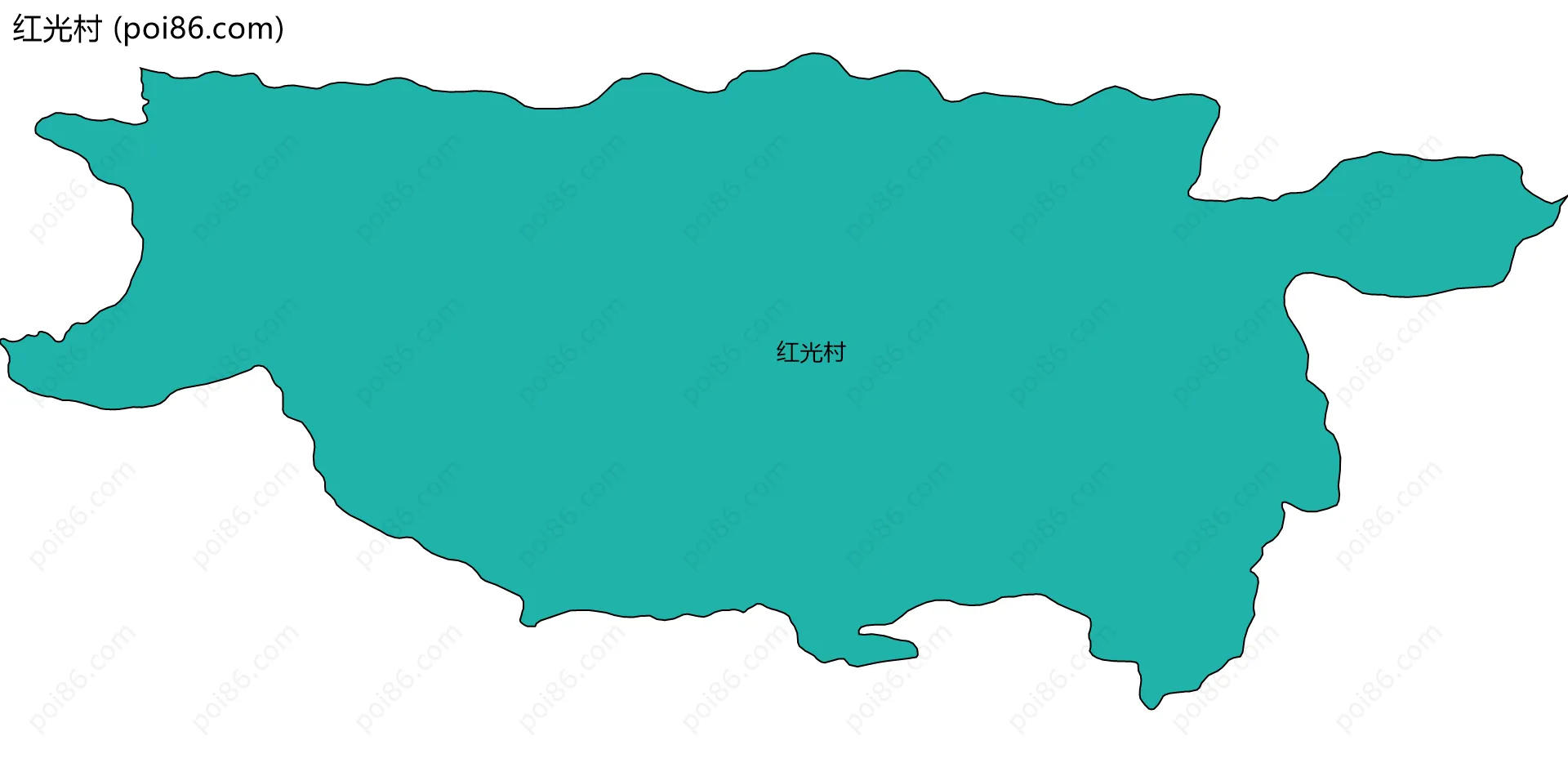 红光村边界地图