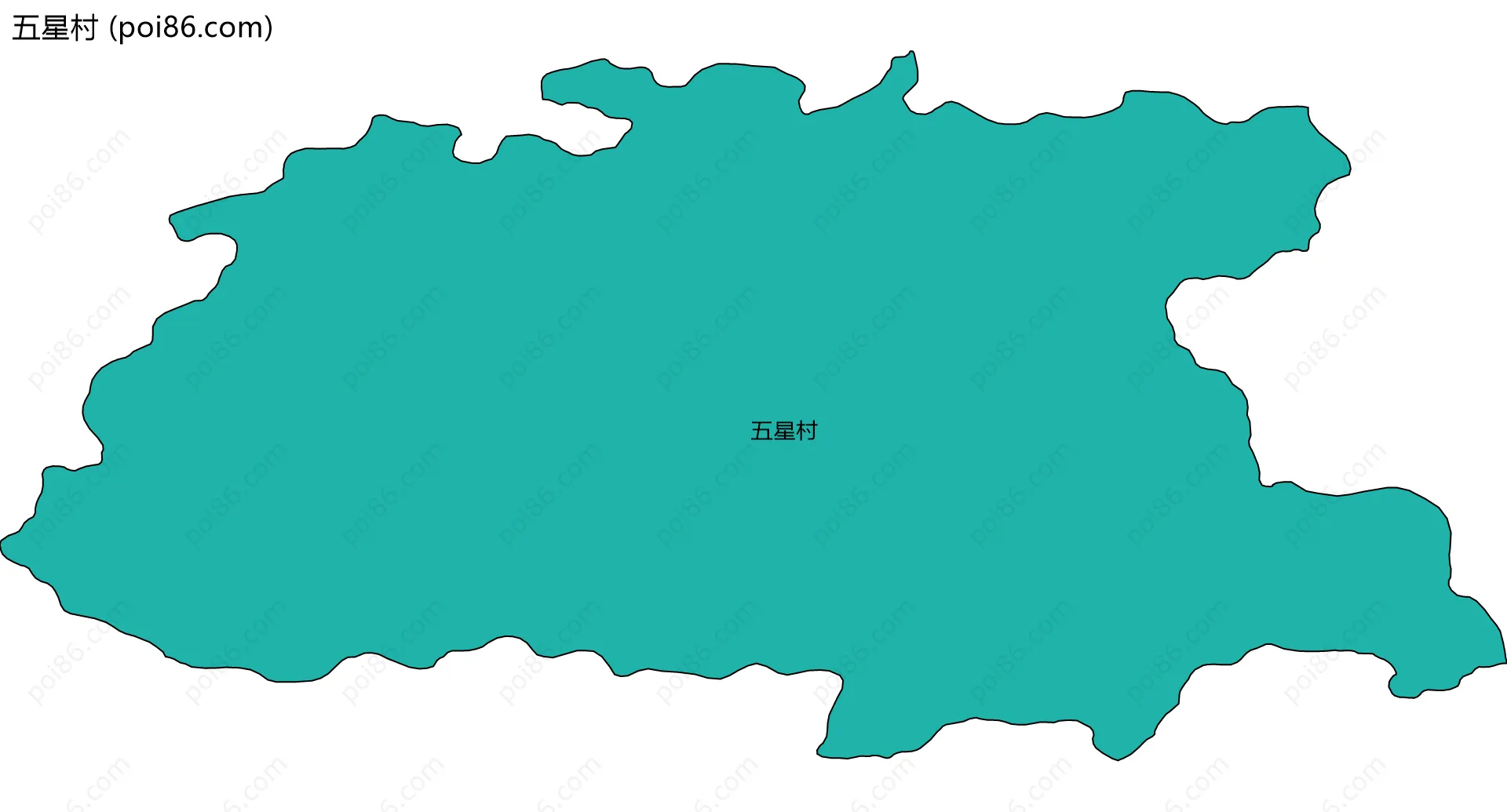 五星村边界地图