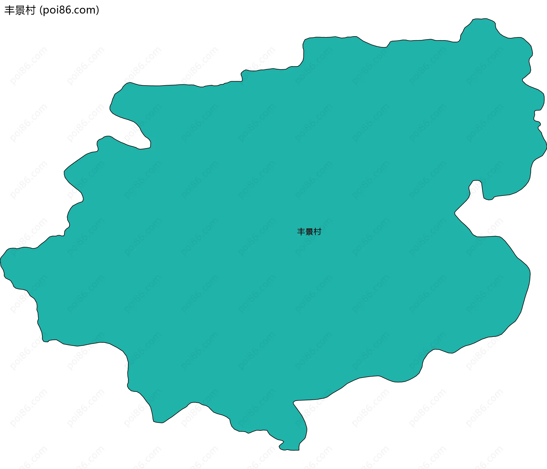 丰景村边界地图