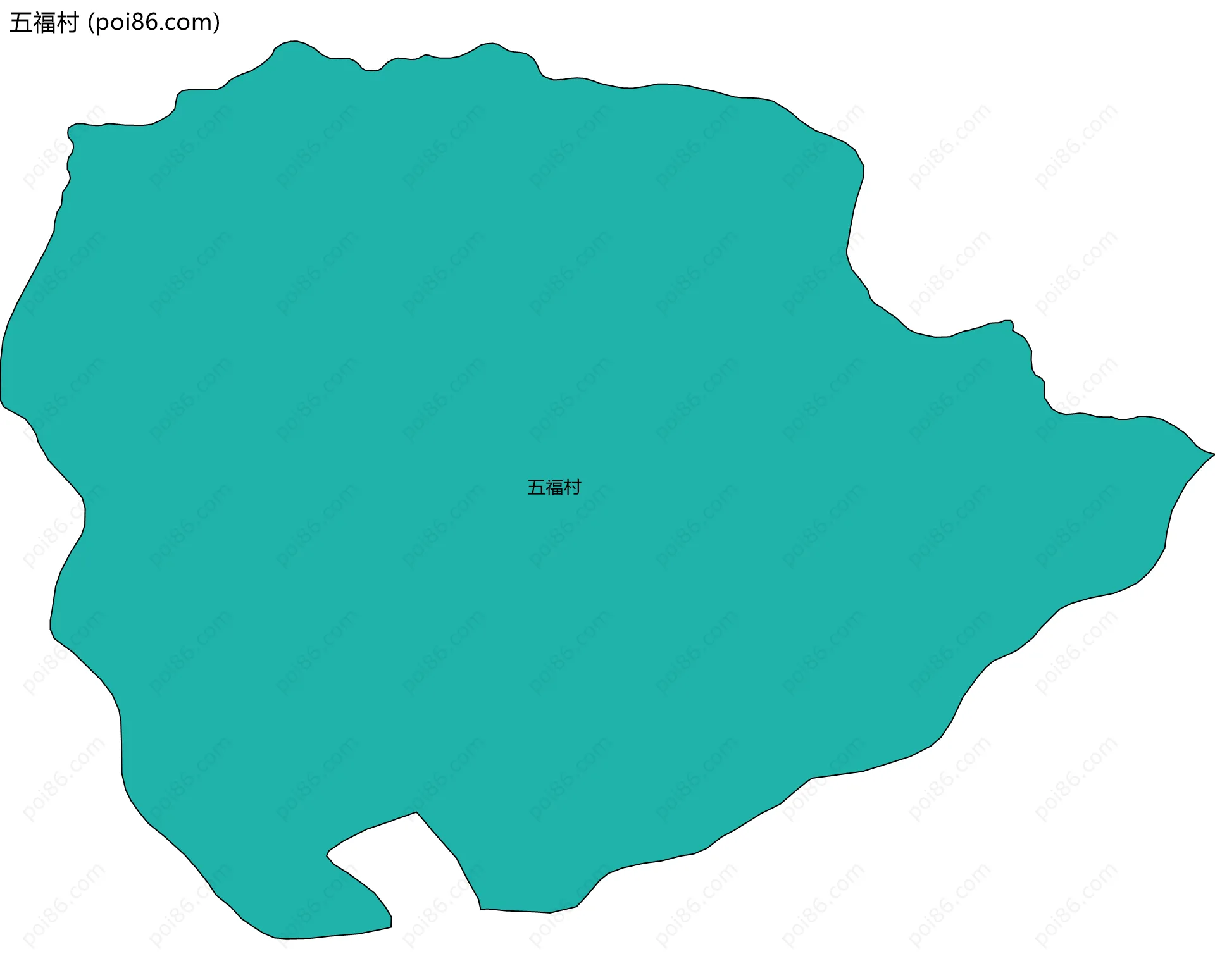 五福村边界地图