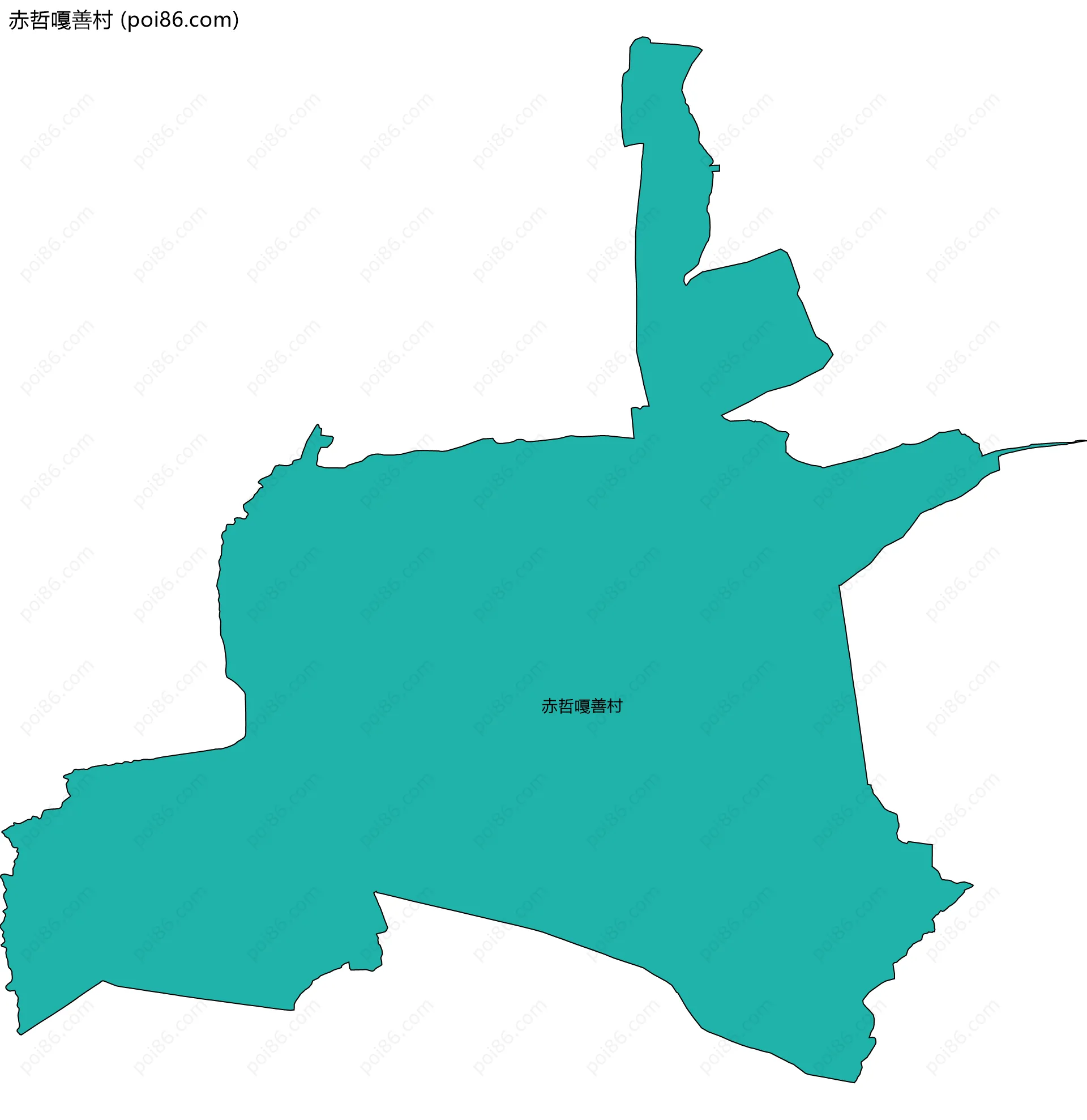 赤哲嘎善村边界地图
