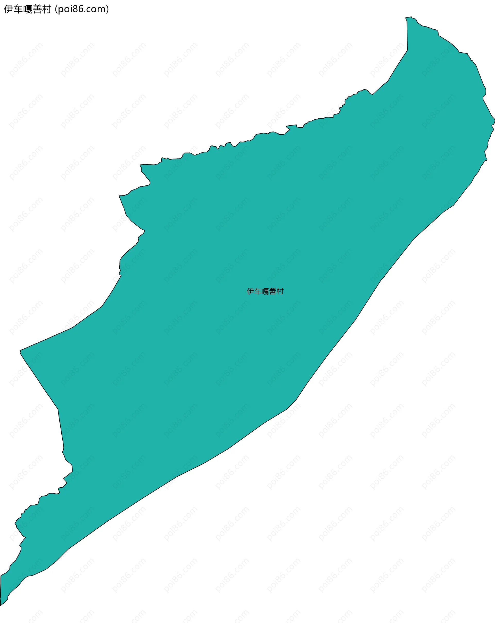 伊车嘎善村边界地图