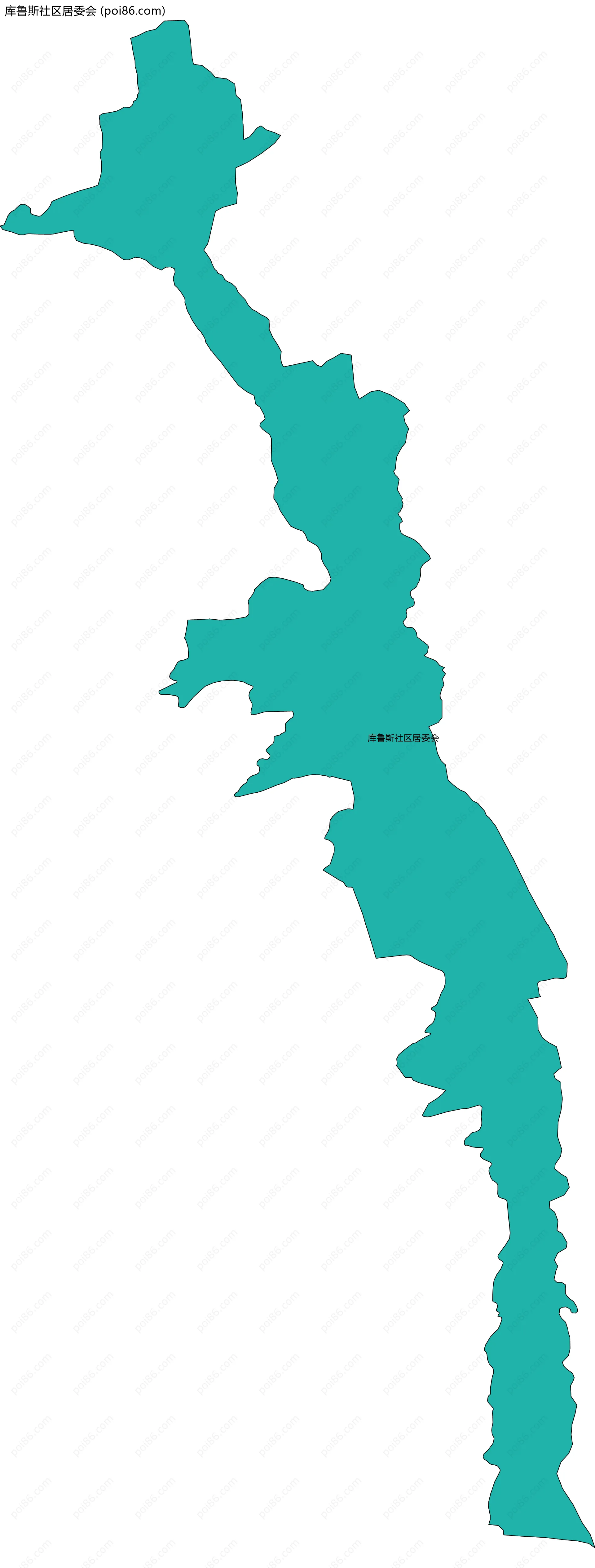 库鲁斯社区居委会边界地图