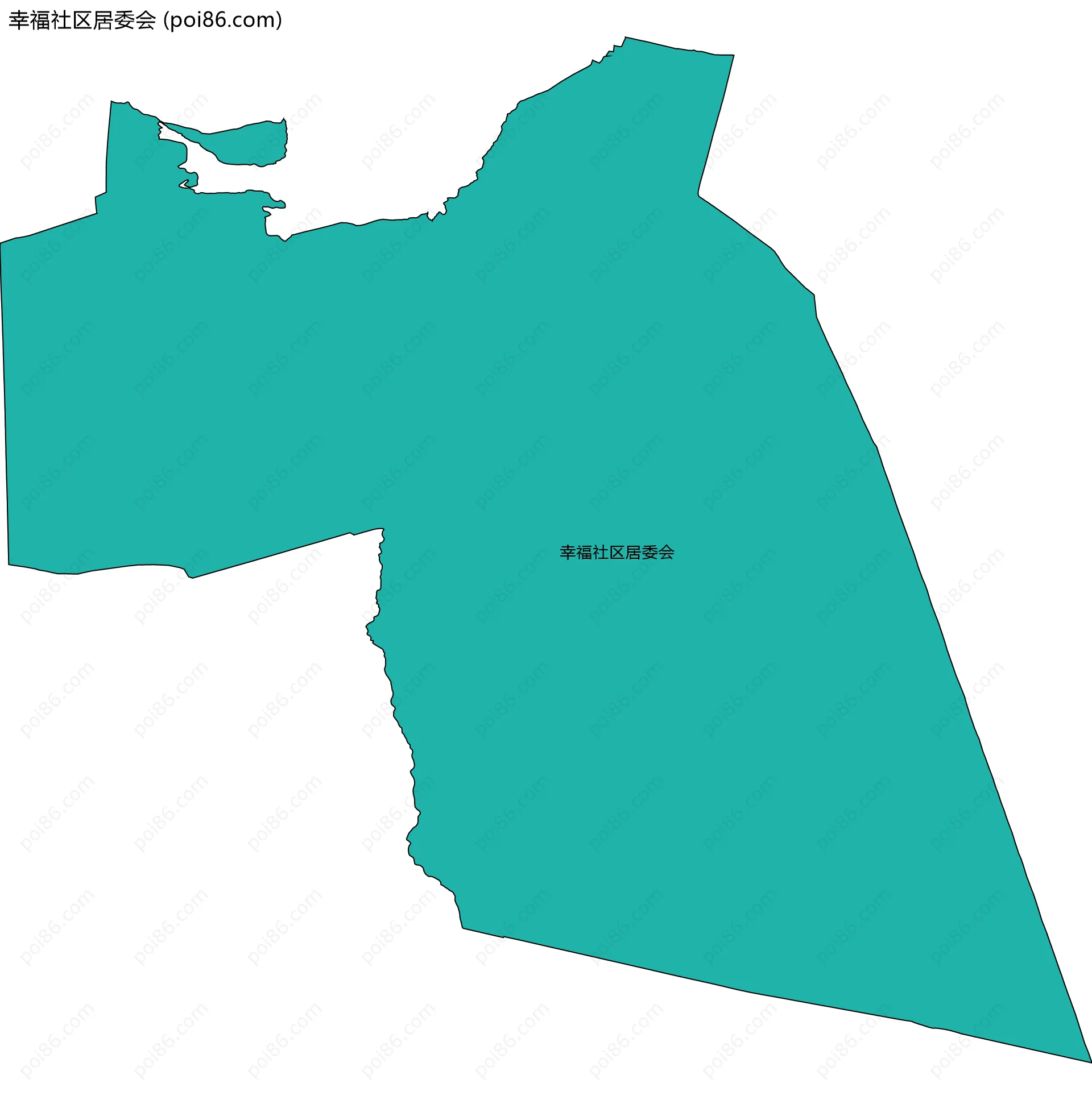 幸福社区居委会边界地图