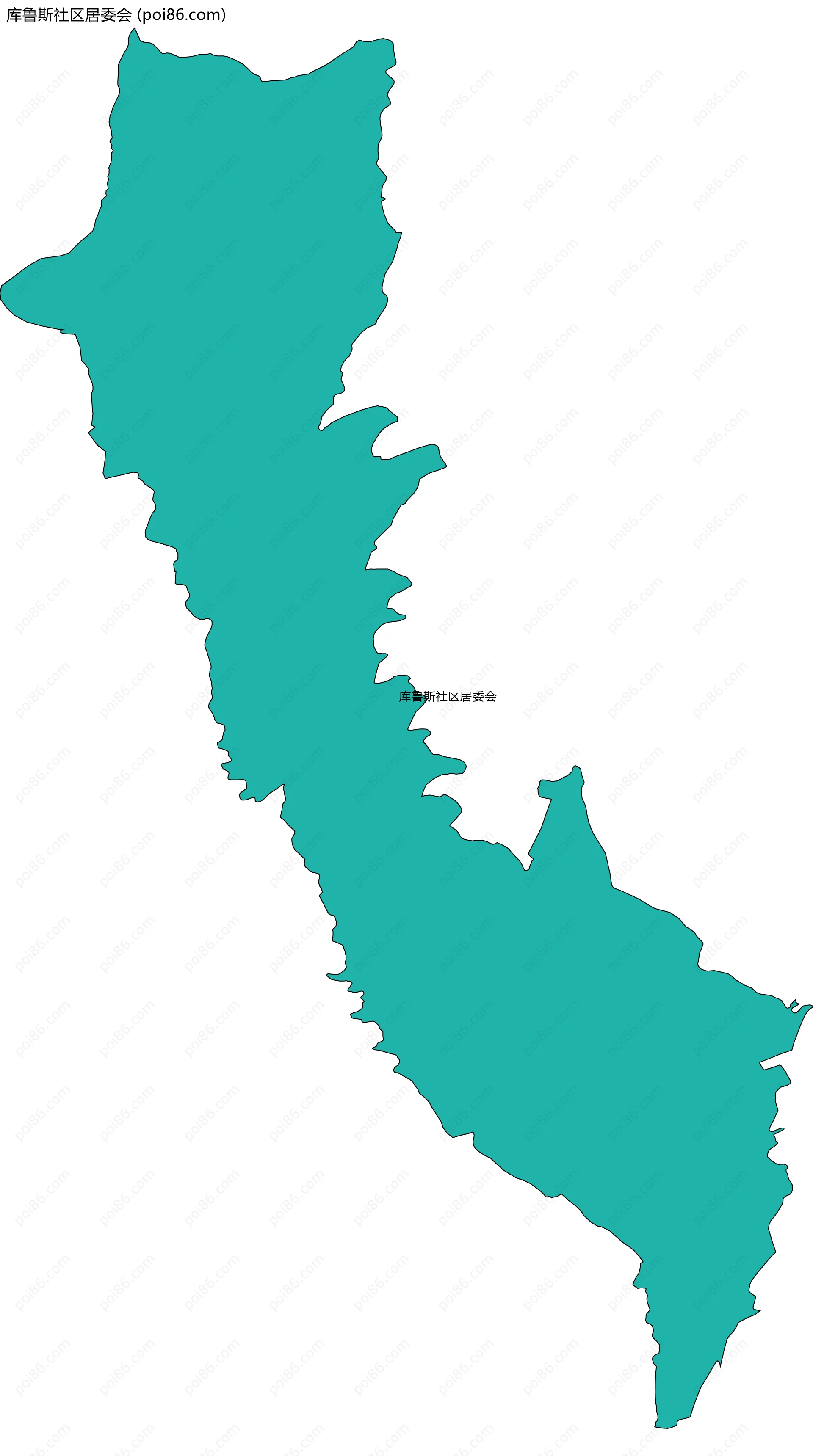库鲁斯社区居委会边界地图
