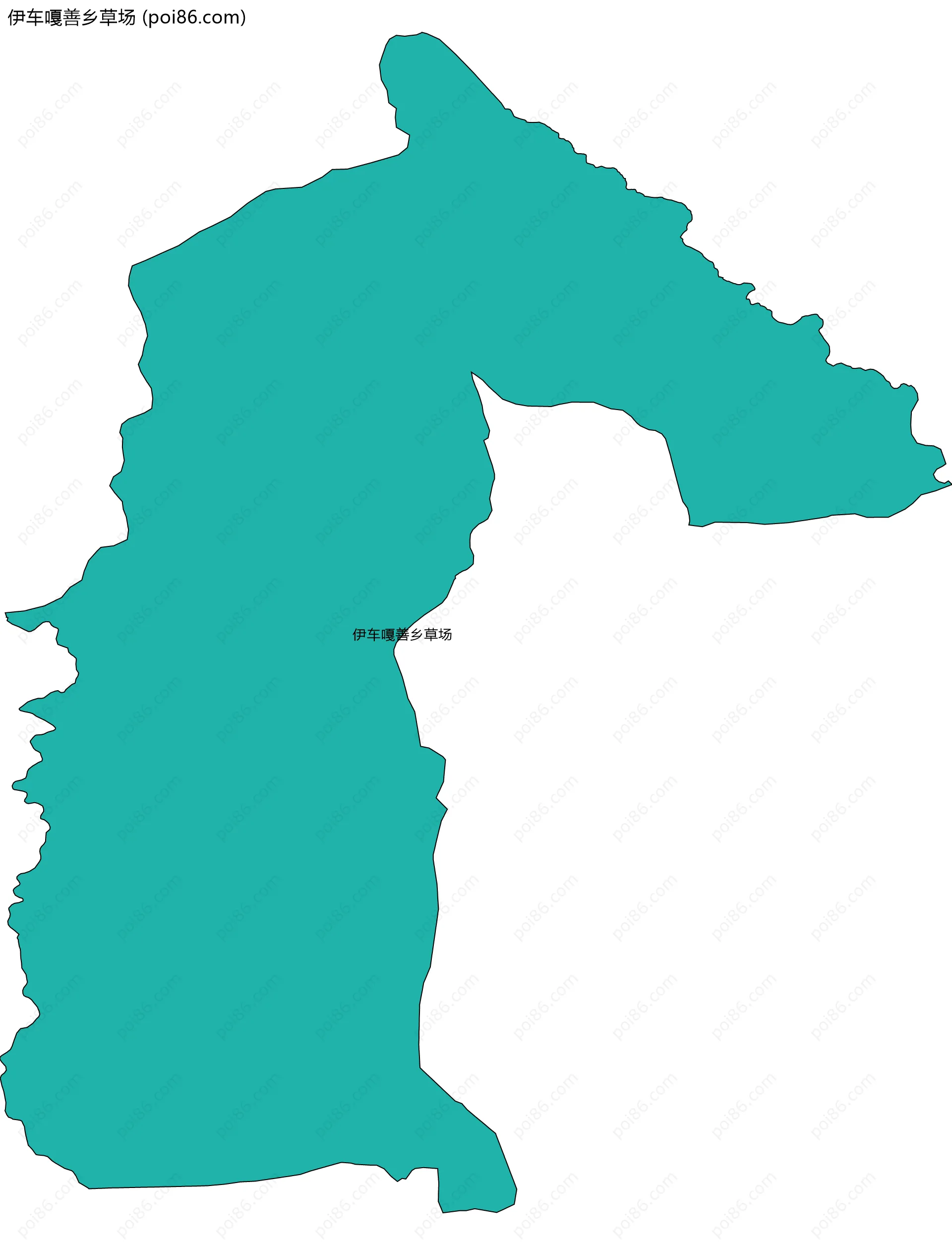 伊车嘎善乡草场边界地图