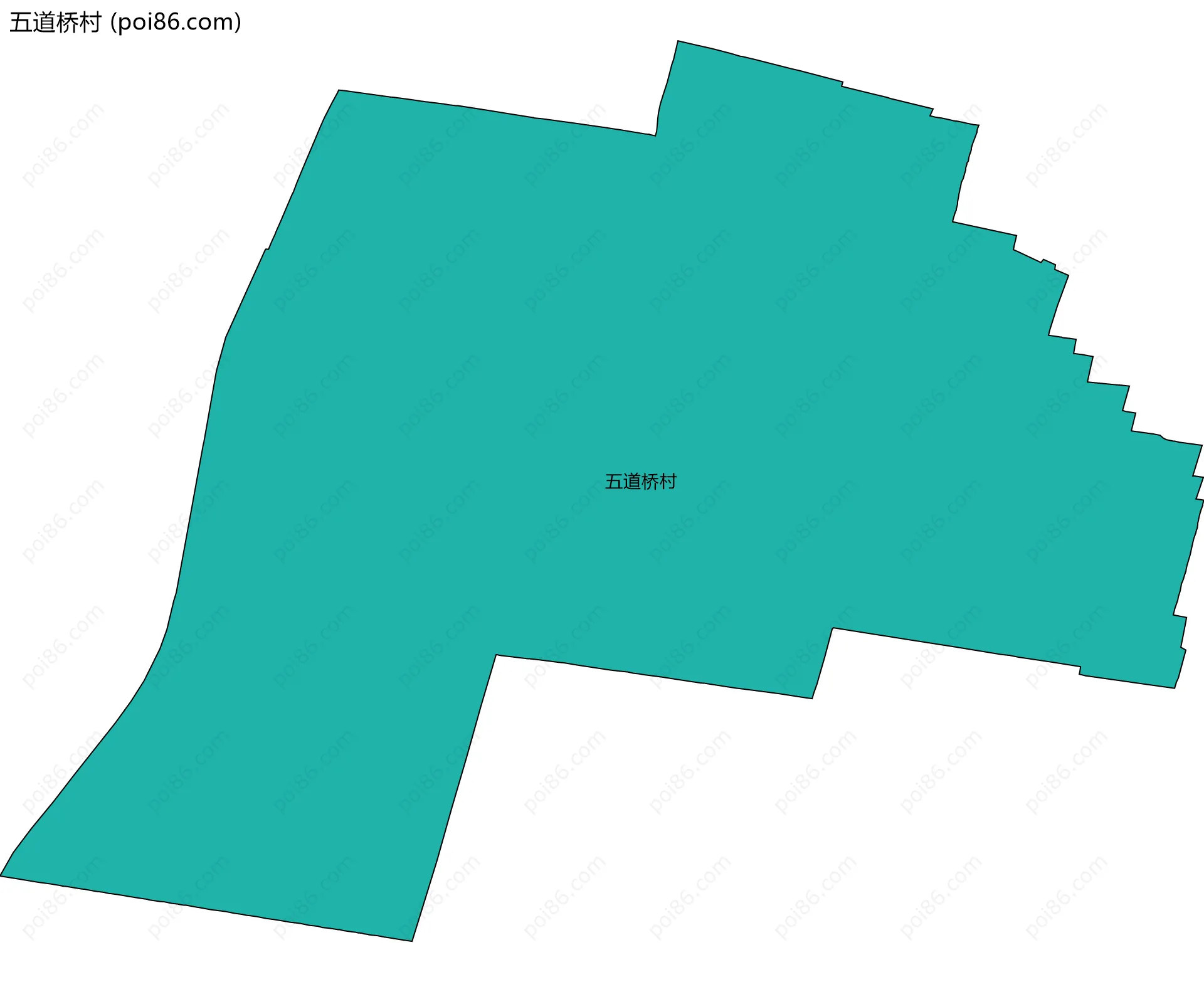 五道桥村边界地图