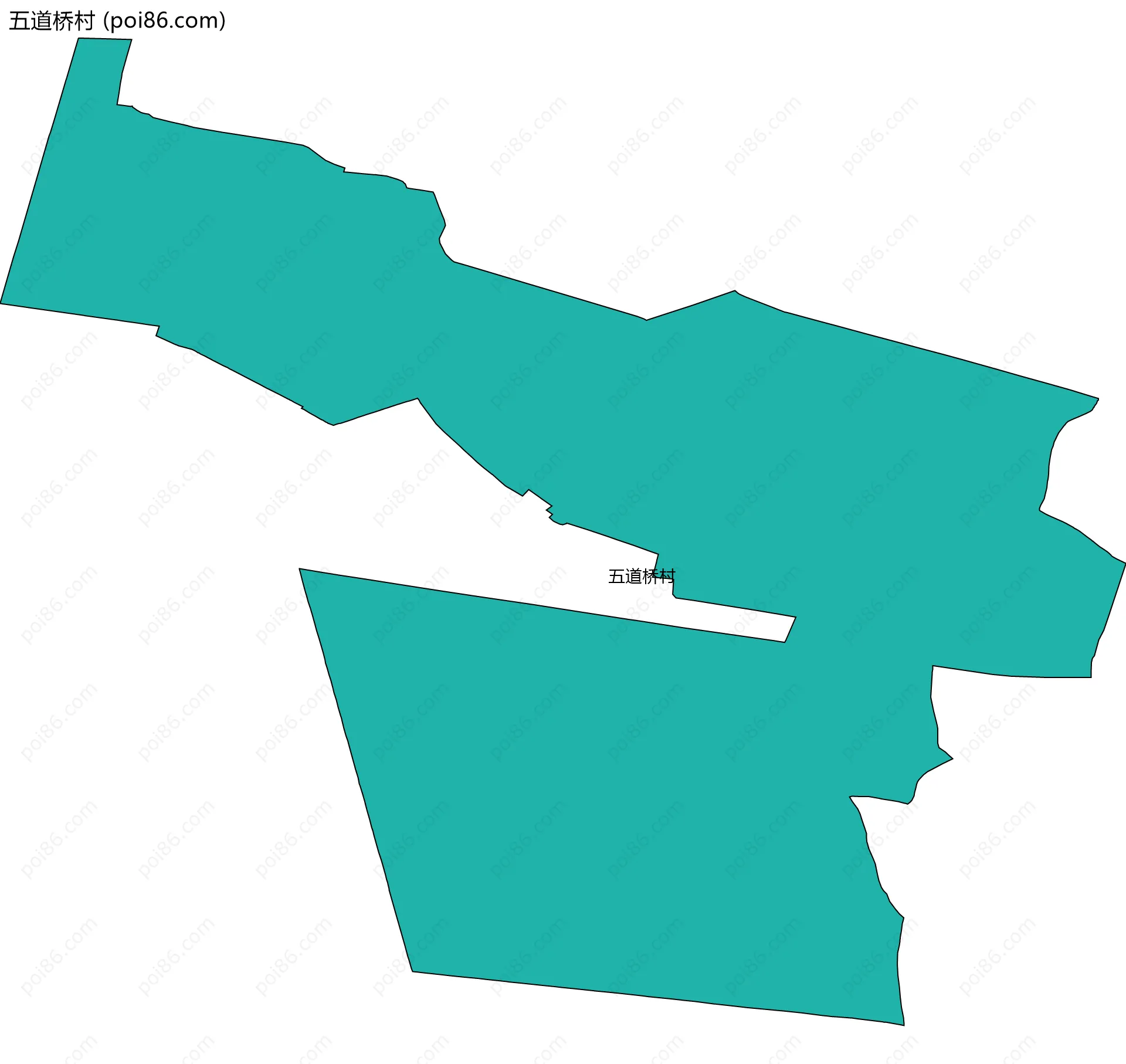 五道桥村边界地图