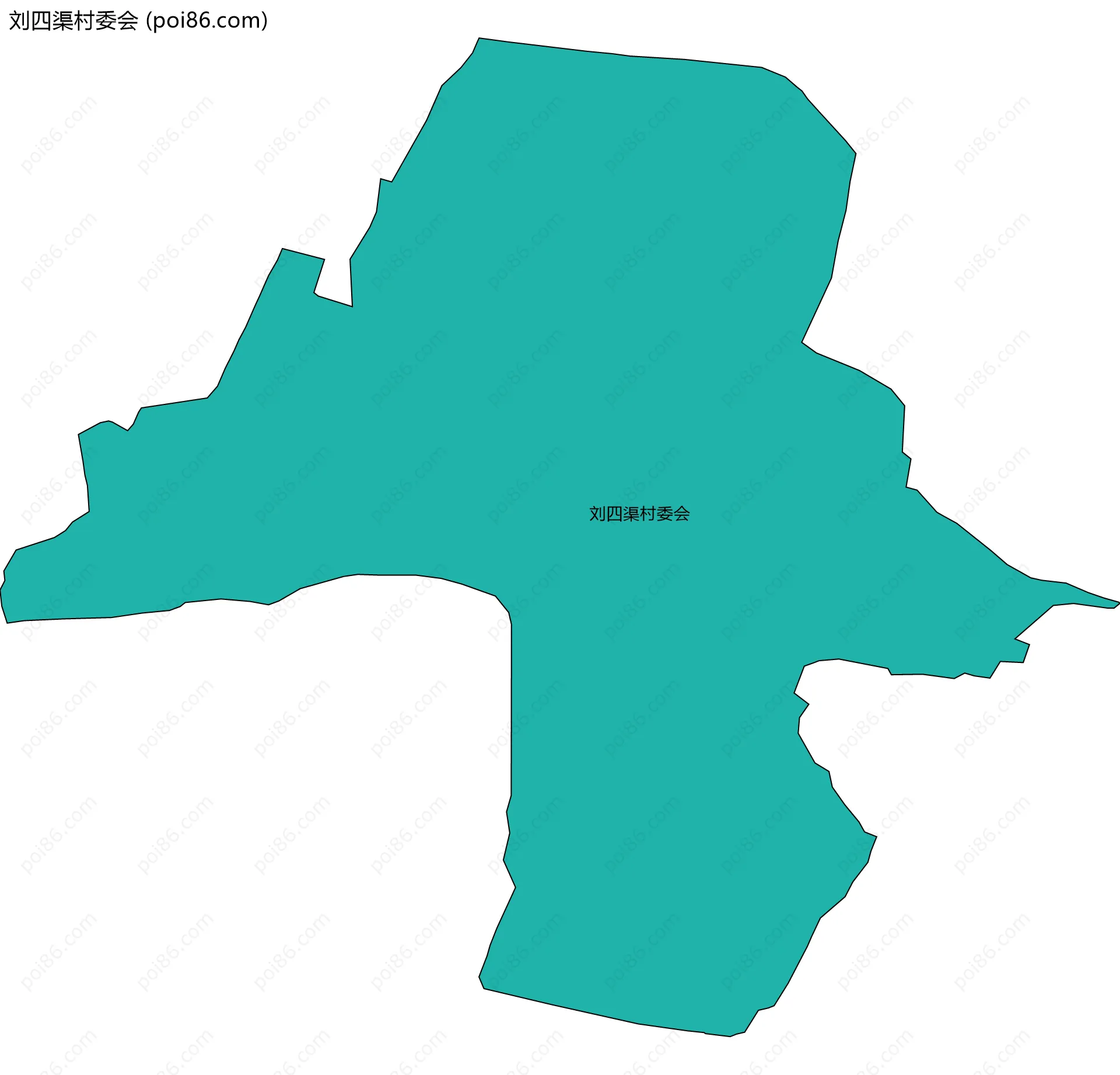 刘四渠村委会边界地图
