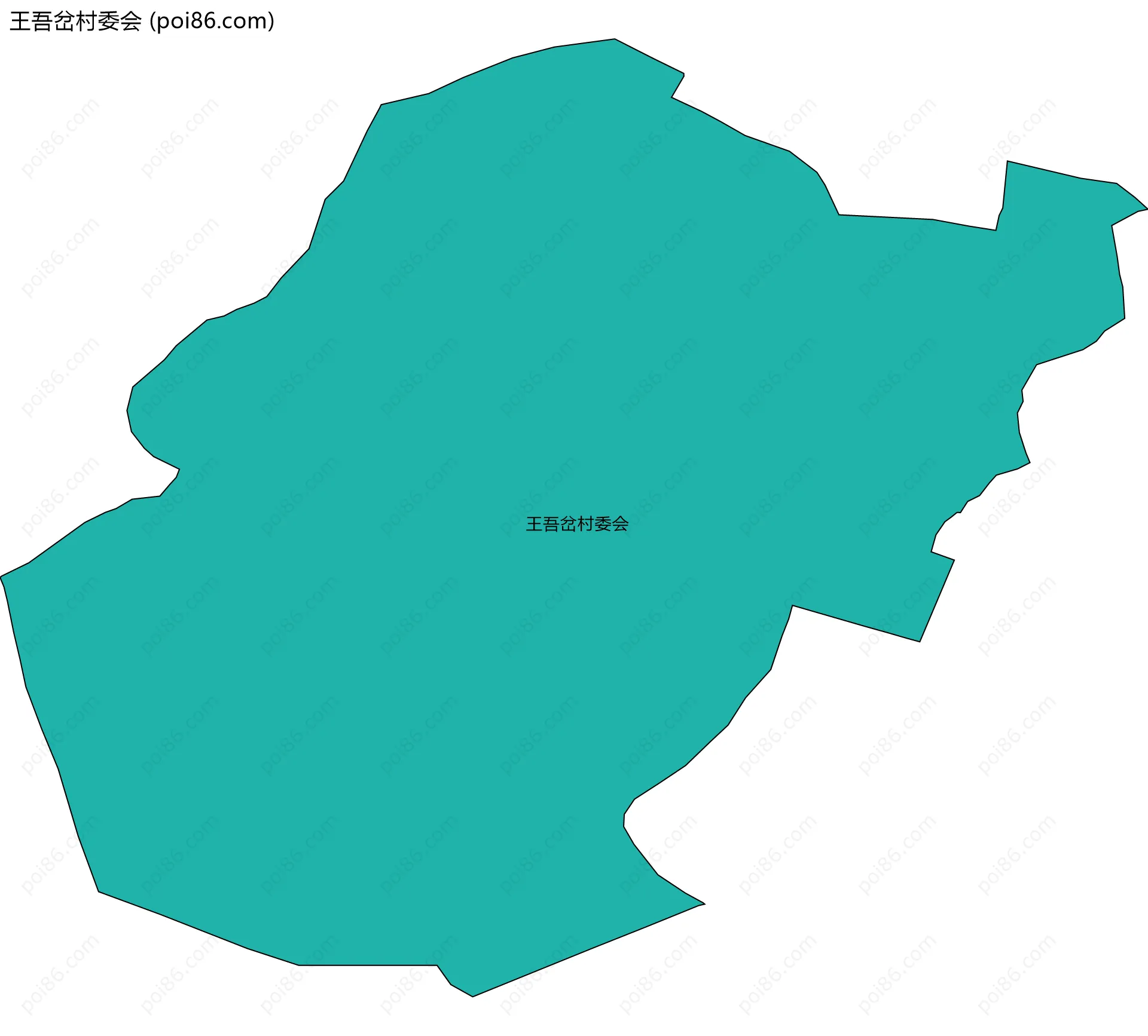 王吾岔村委会边界地图