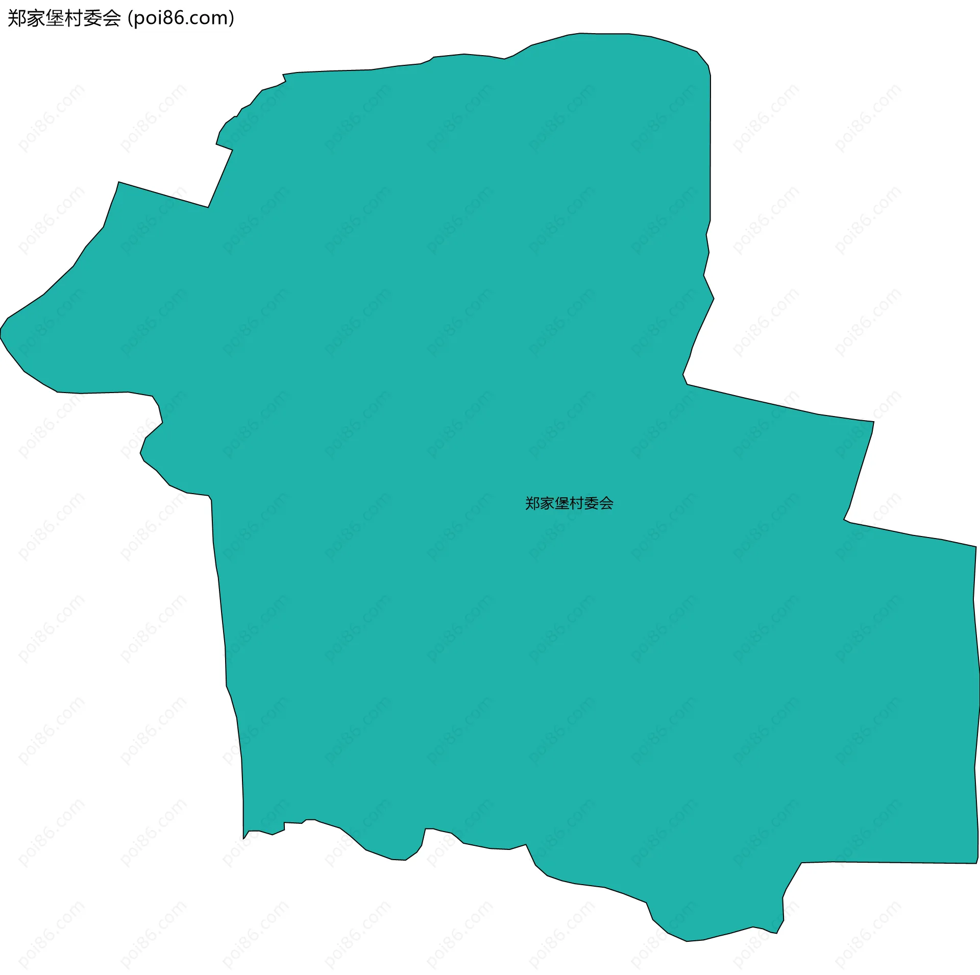 郑家堡村委会边界地图