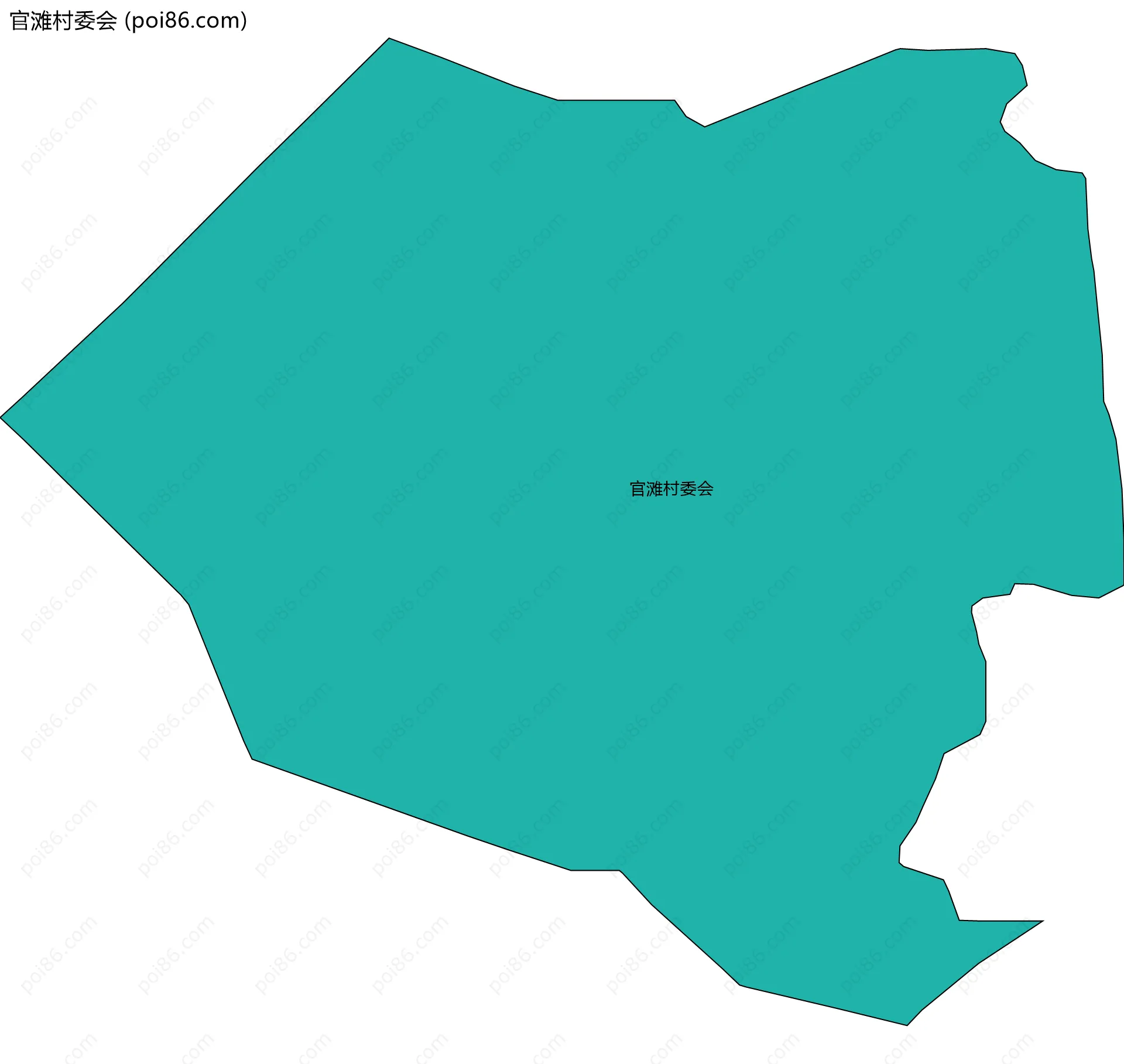 官滩村委会边界地图