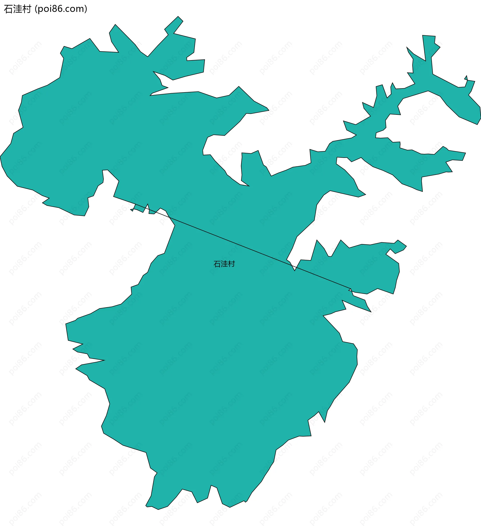 石洼村边界地图