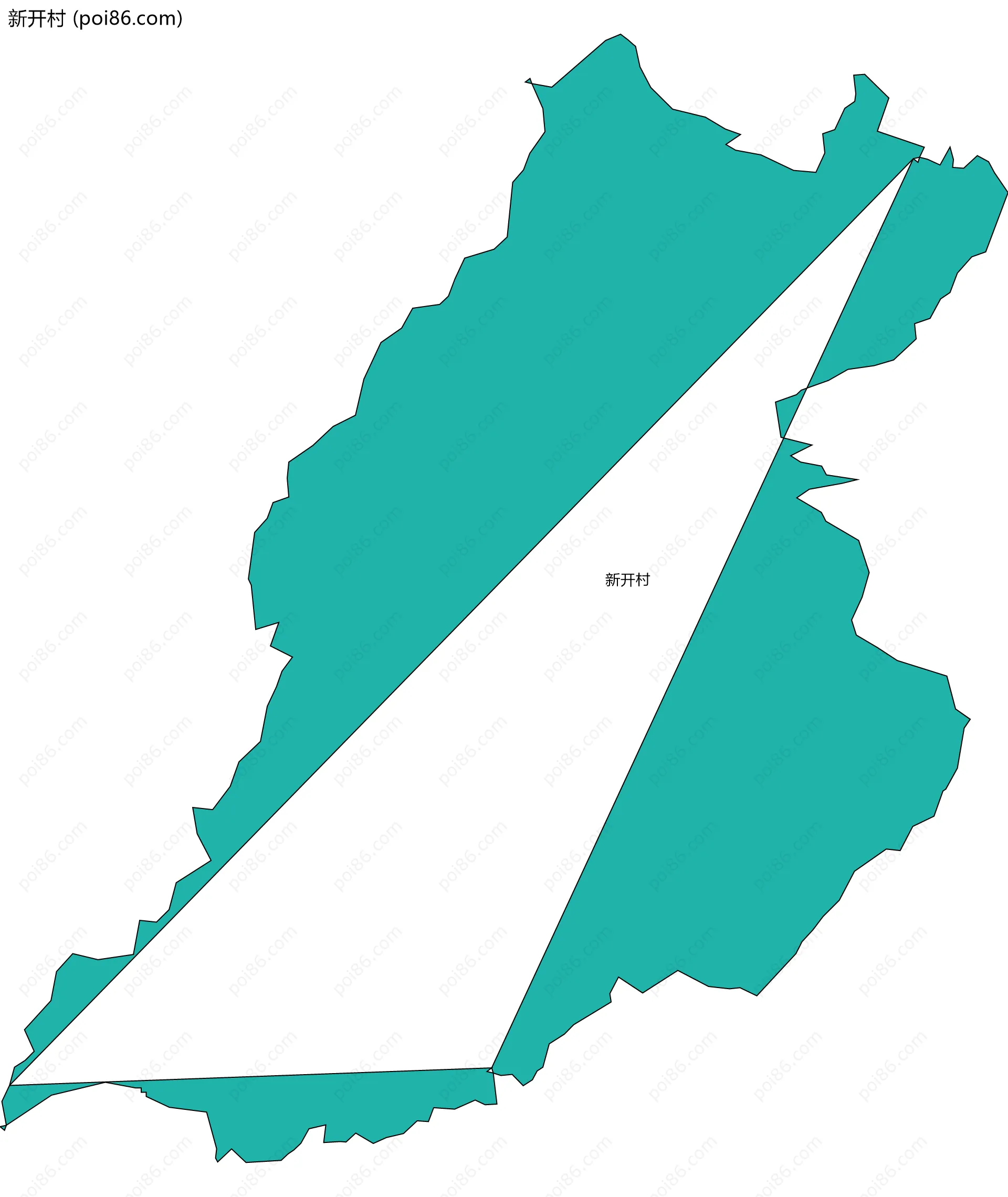 新开村边界地图