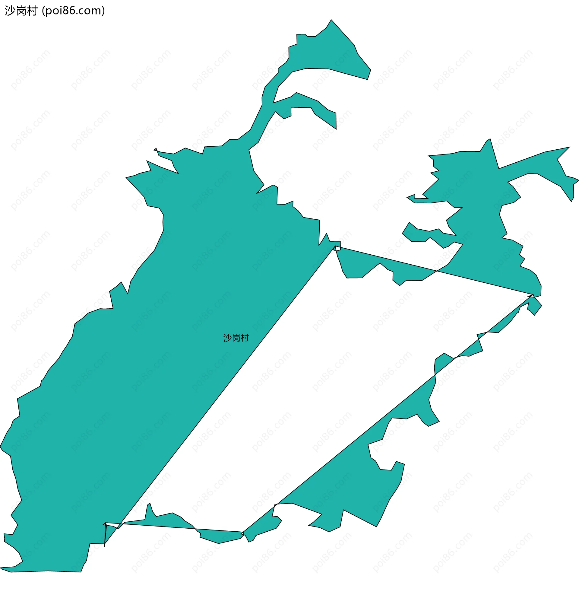 沙岗村边界地图