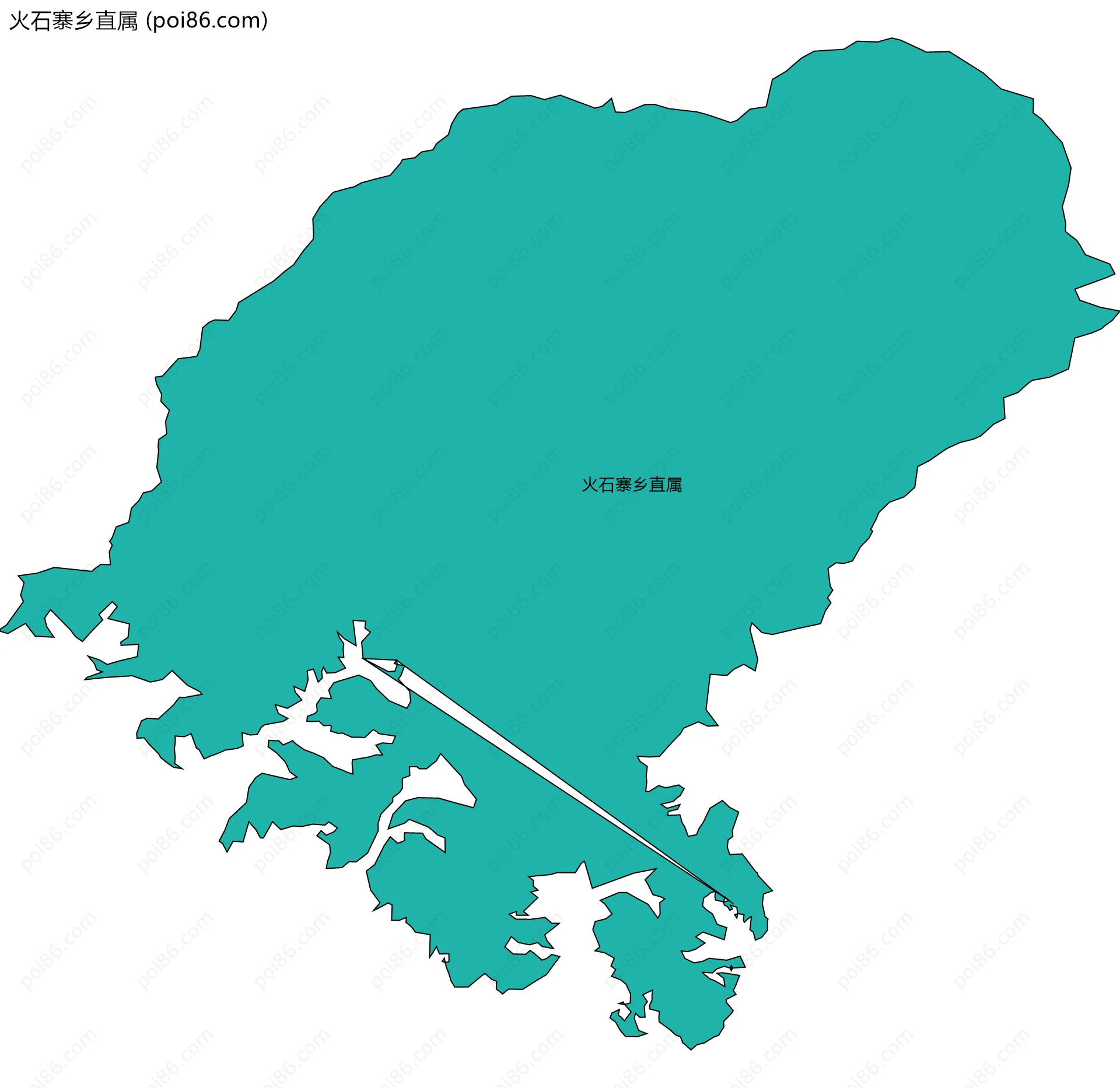 火石寨乡直属边界地图