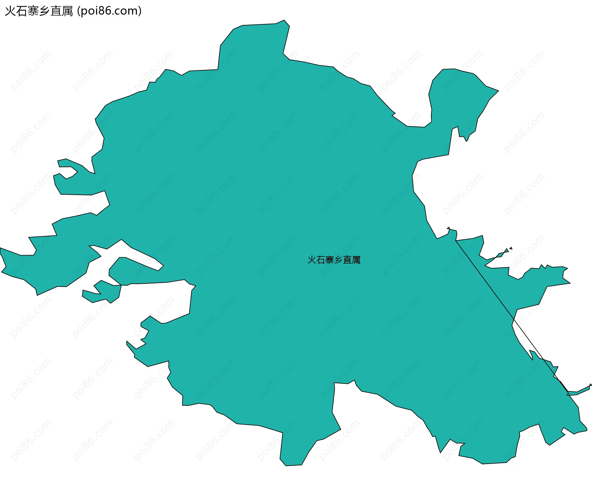 火石寨乡直属边界地图