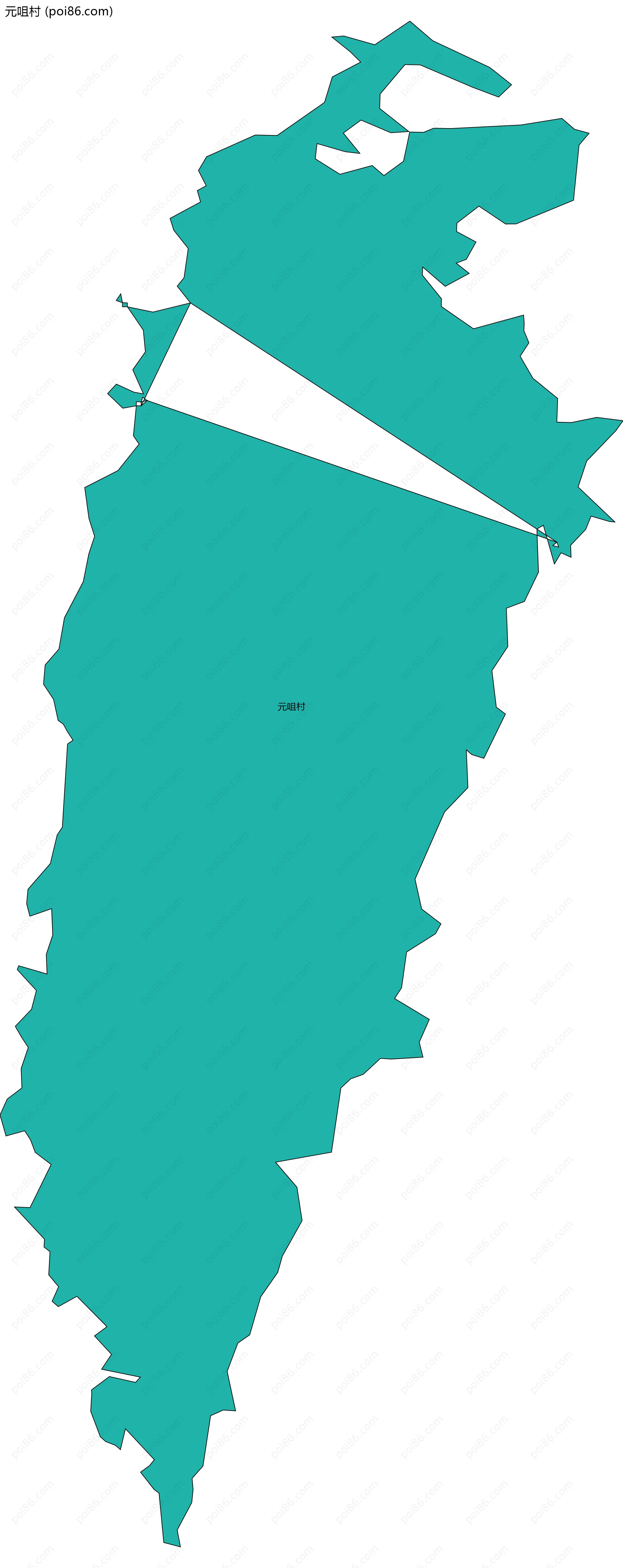 元咀村边界地图