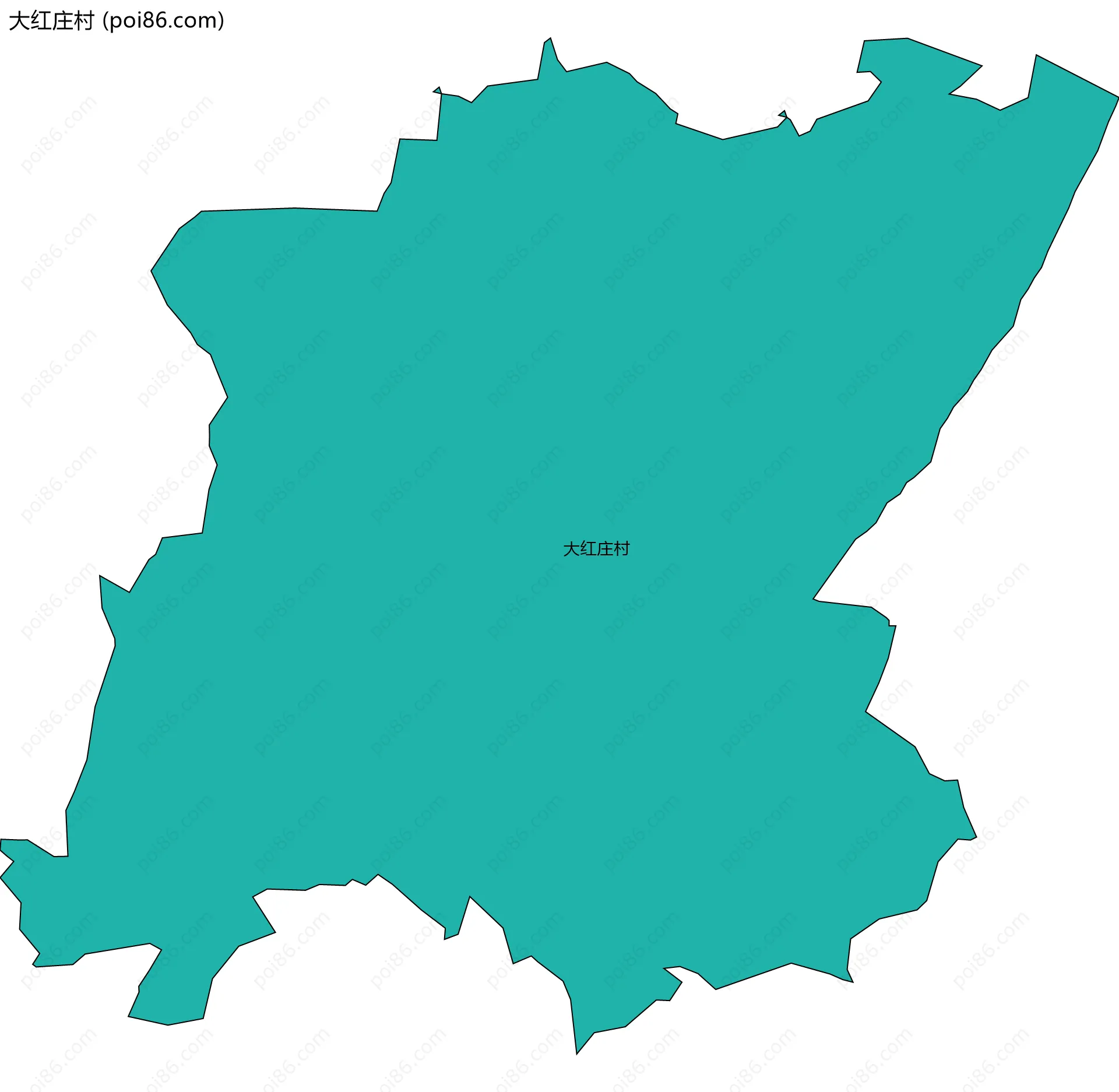 大红庄村边界地图