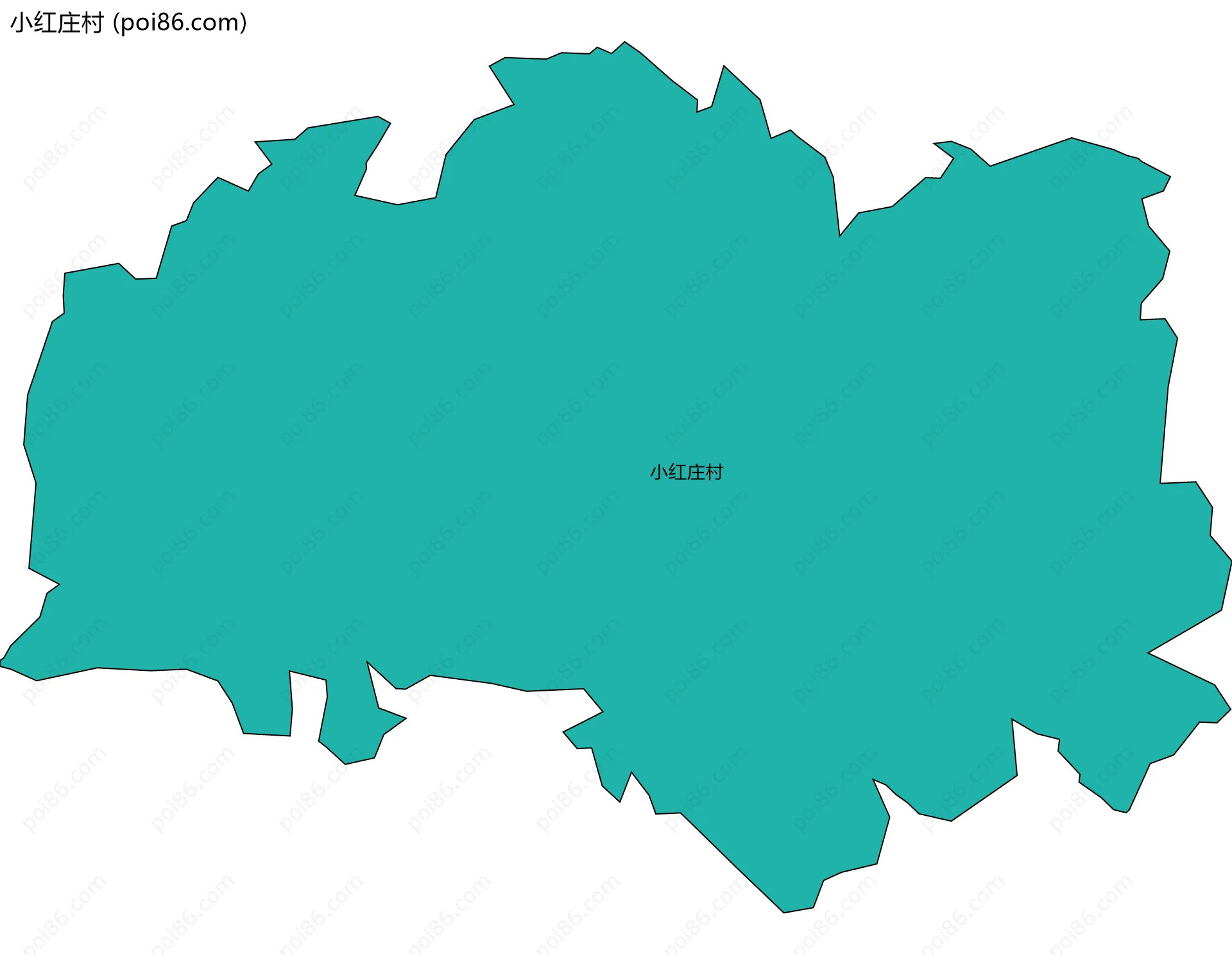 小红庄村边界地图