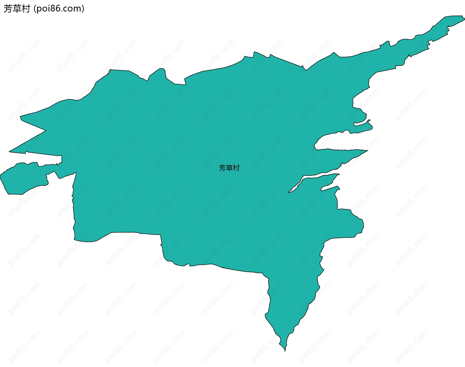 芳草村边界地图