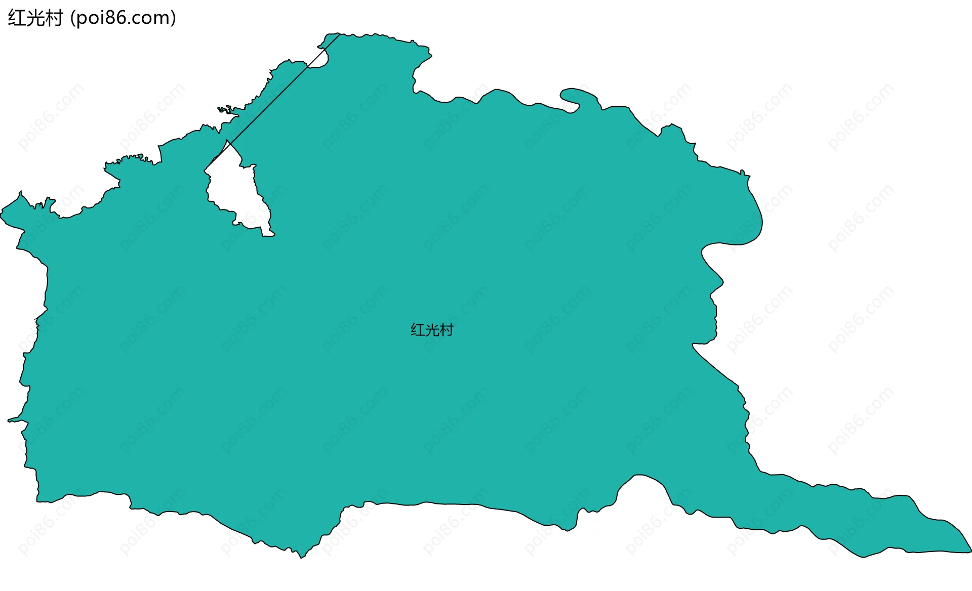 红光村边界地图