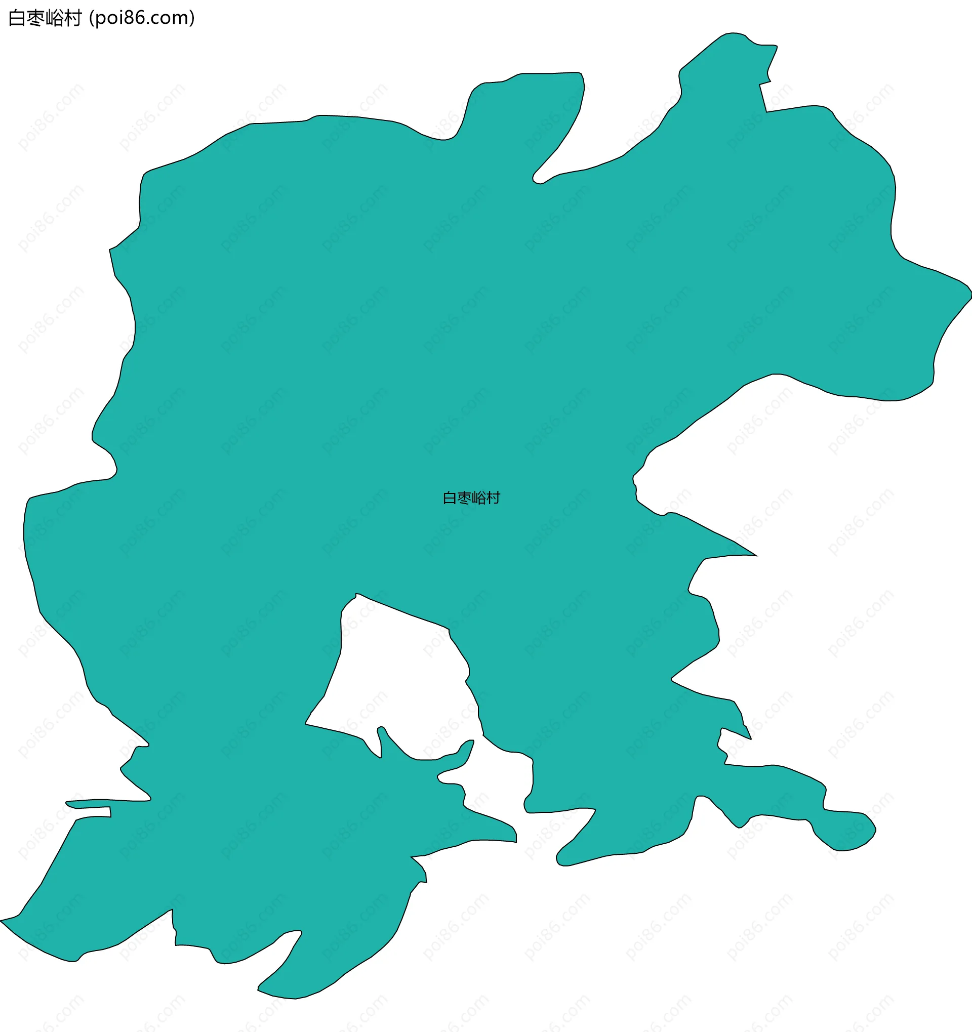 白枣峪村边界地图