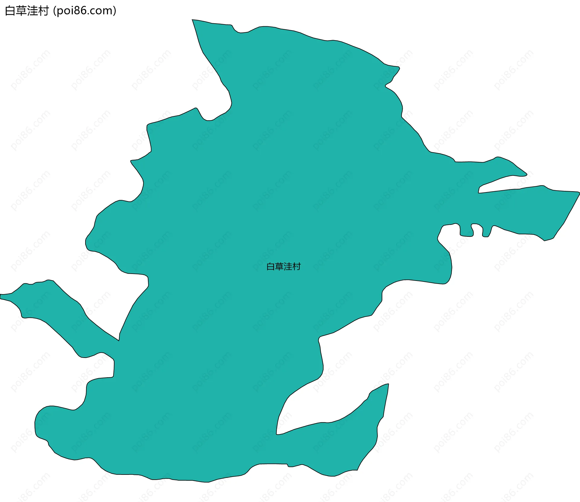 白草洼村边界地图