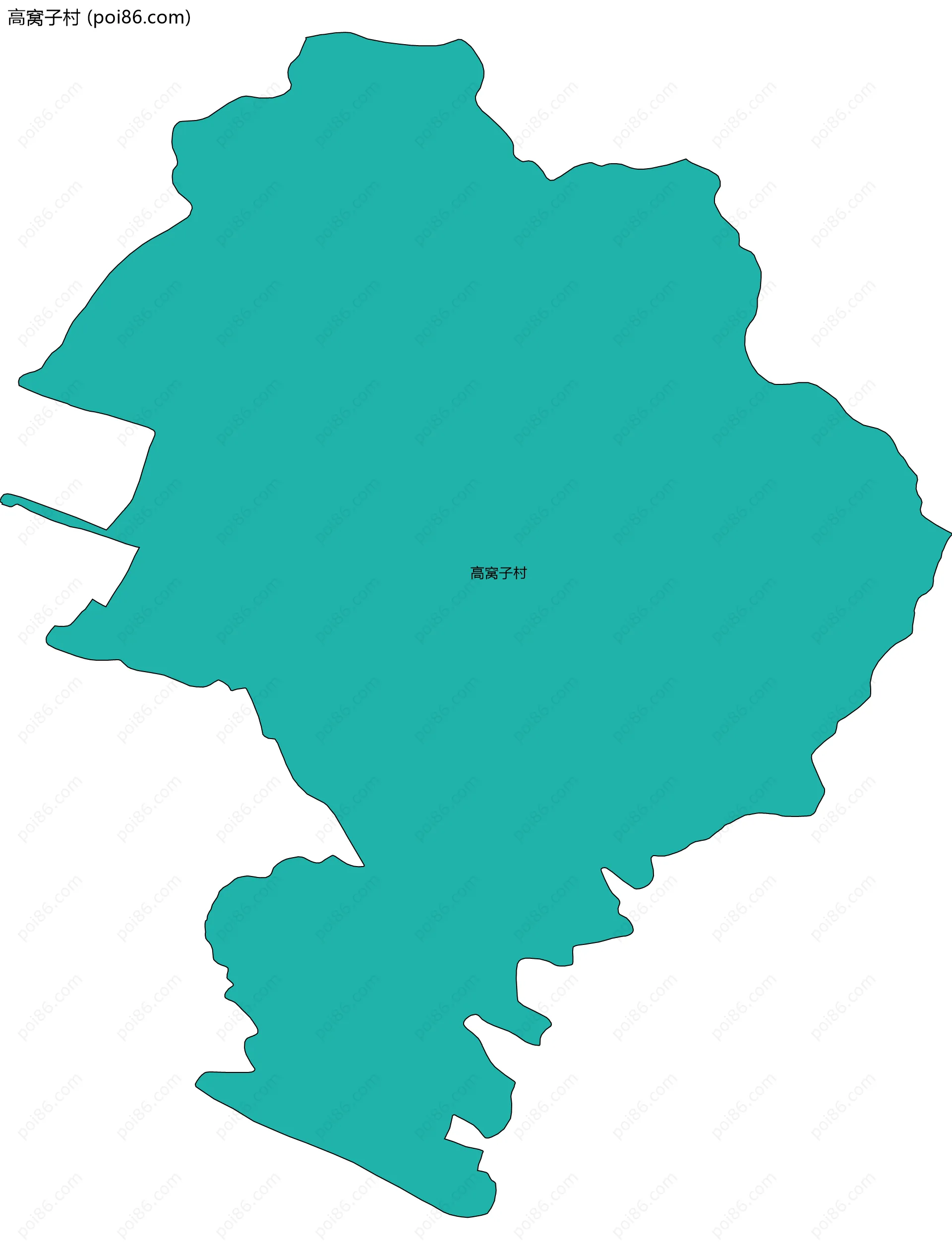 高窝子村边界地图