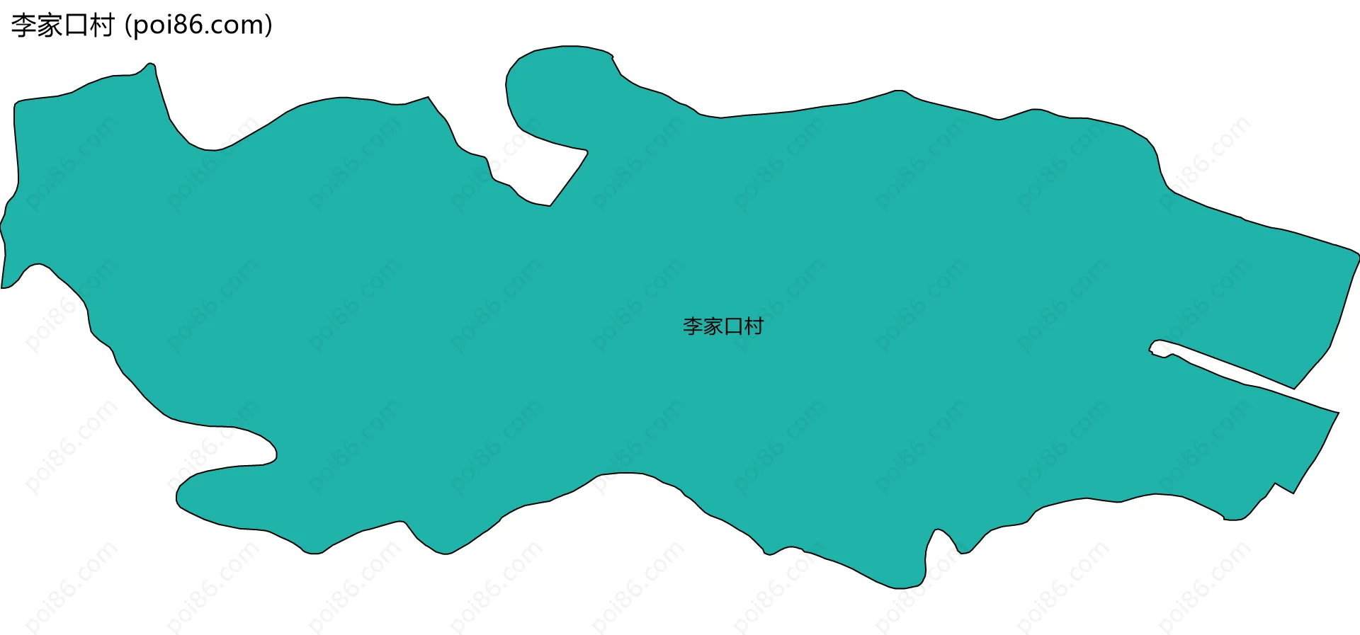 李家口村边界地图