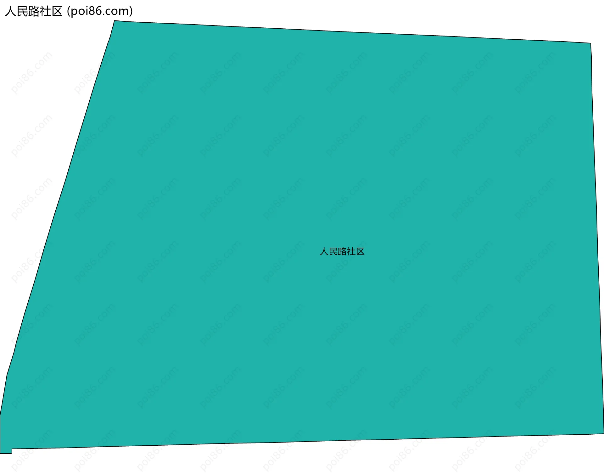 人民路社区边界地图