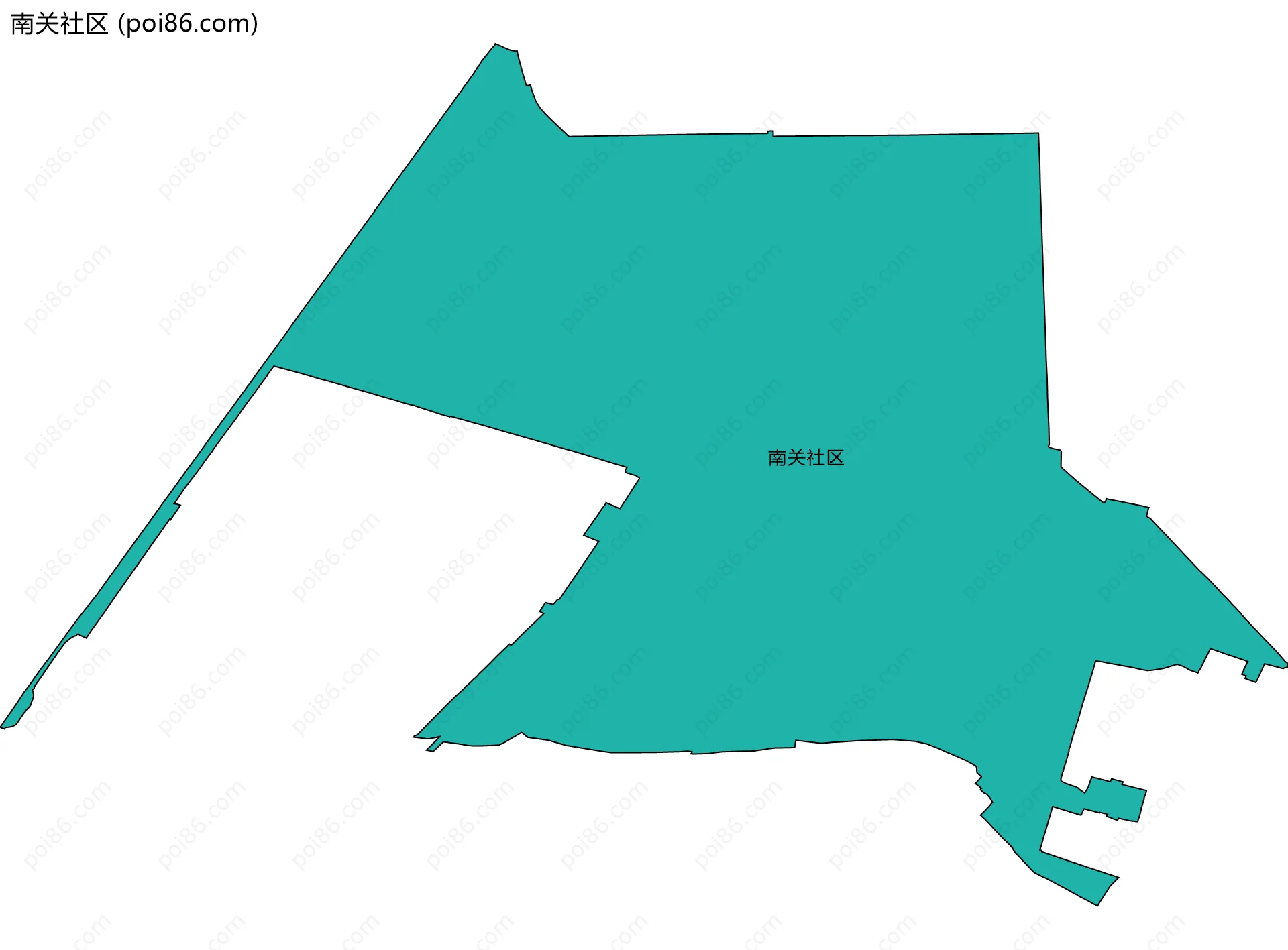 南关社区边界地图