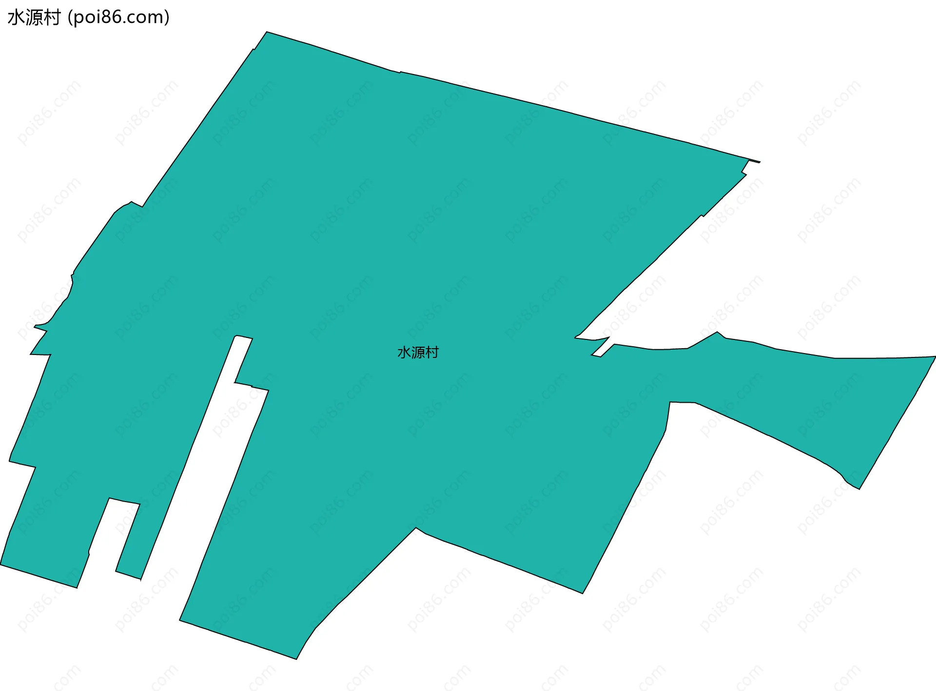 水源村边界地图