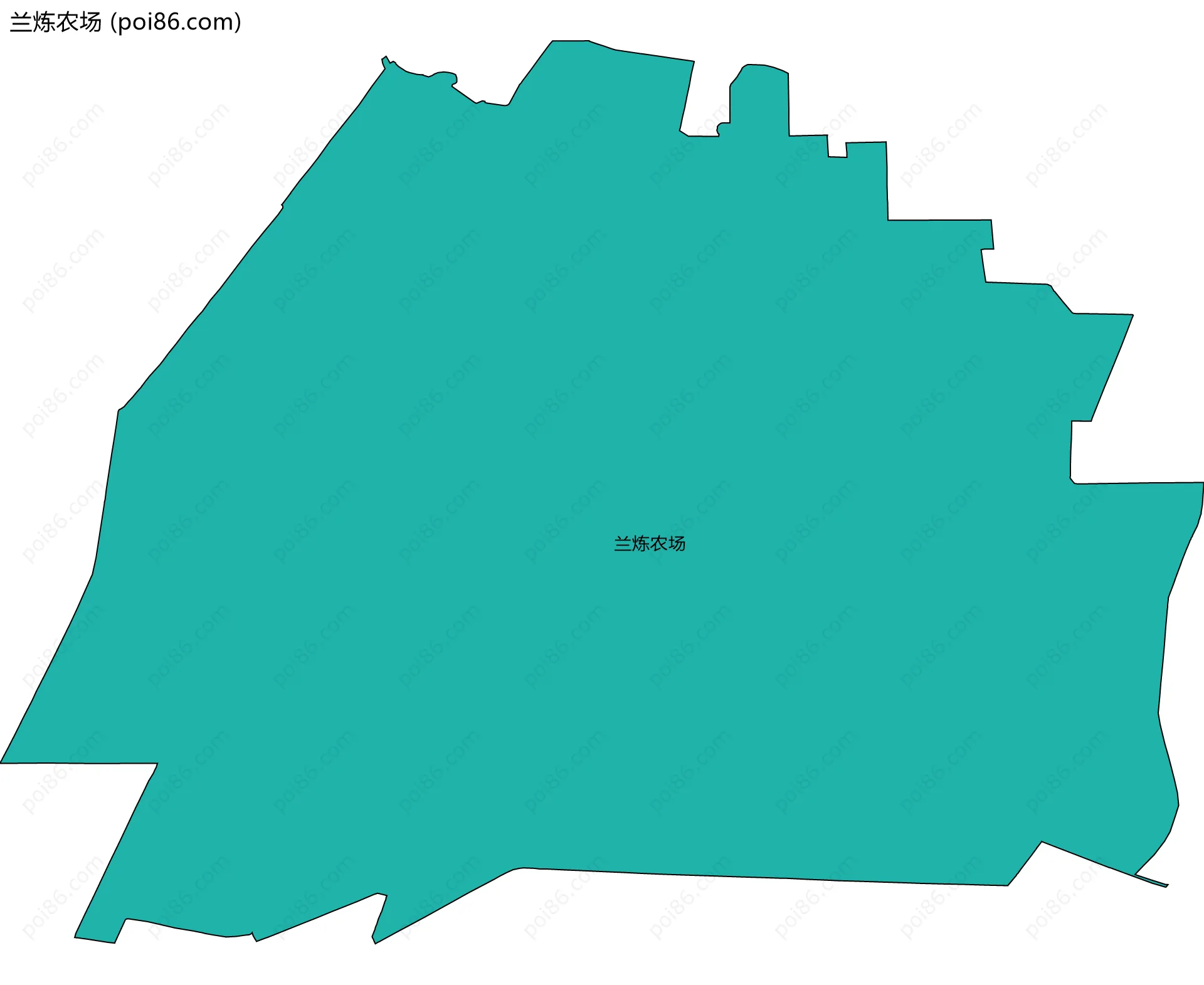 兰炼农场边界地图