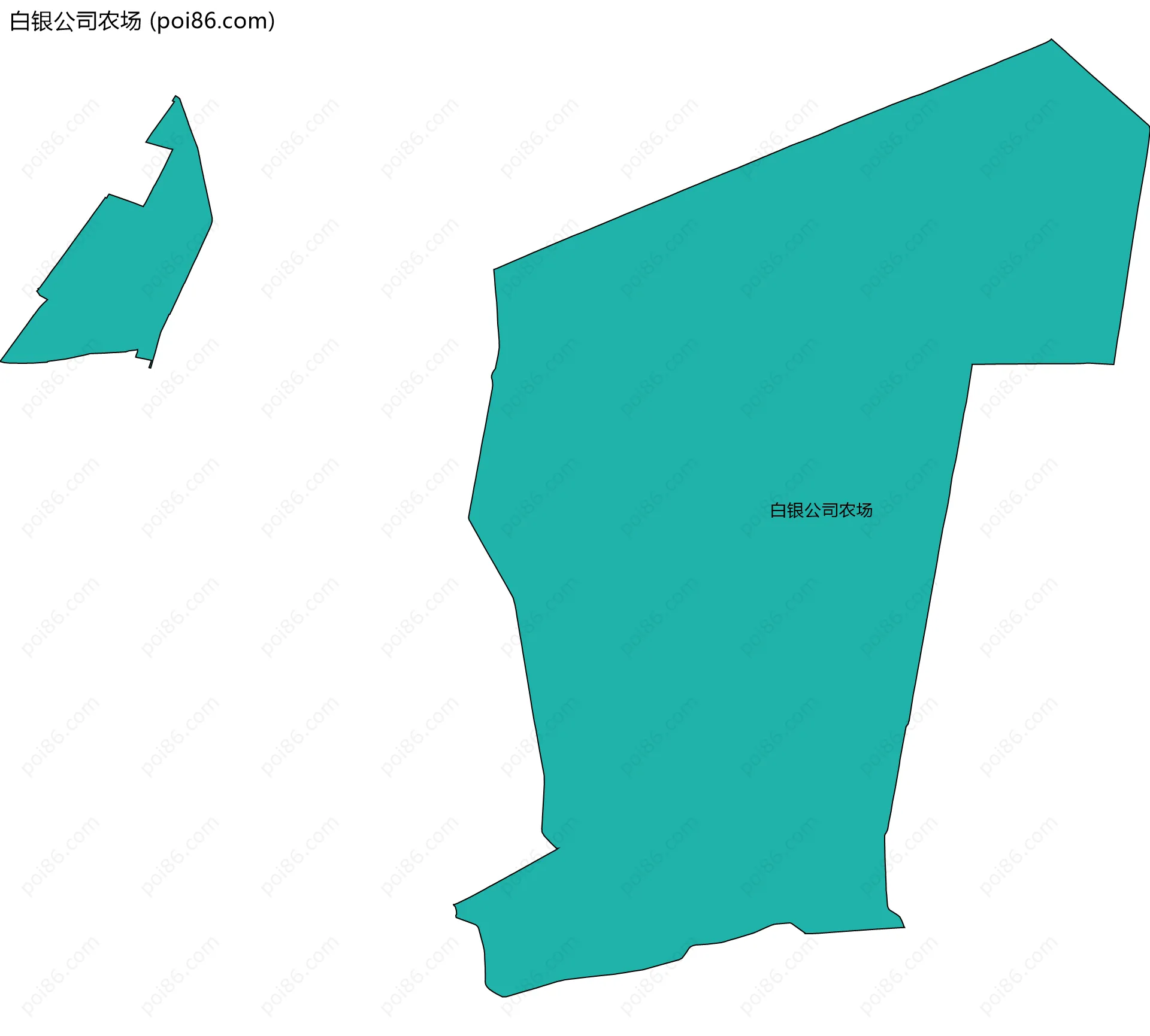 白银公司农场边界地图