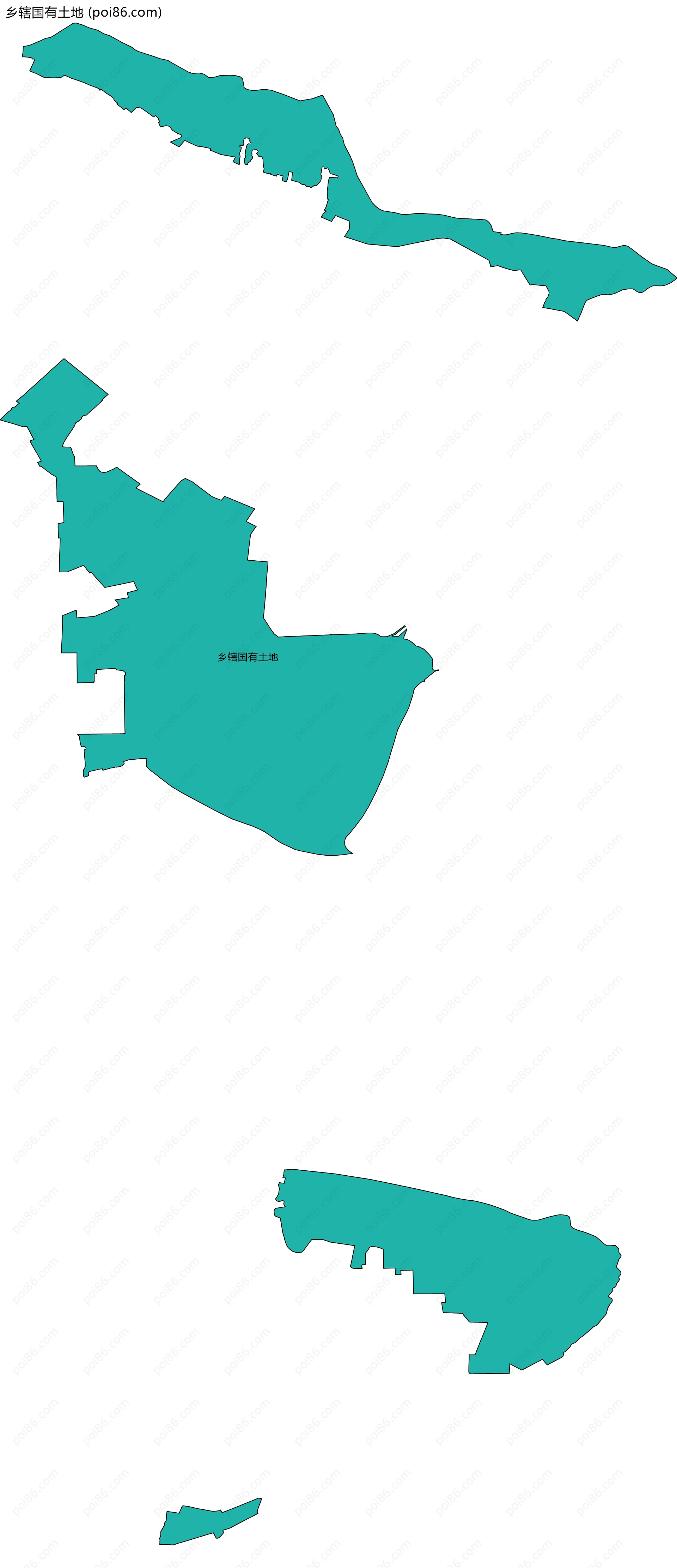 乡辖国有土地边界地图