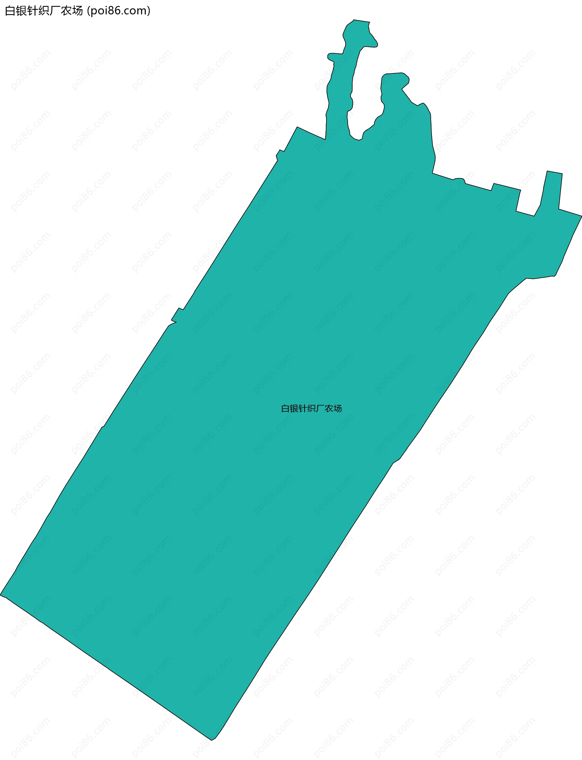白银针织厂农场边界地图
