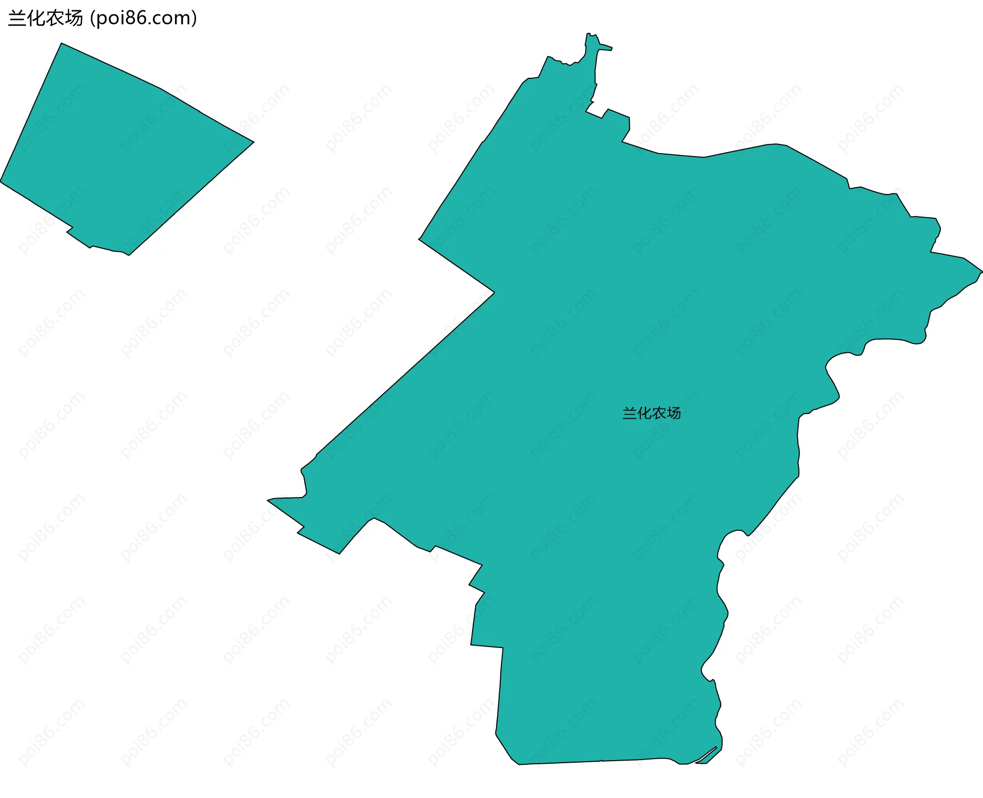 兰化农场边界地图