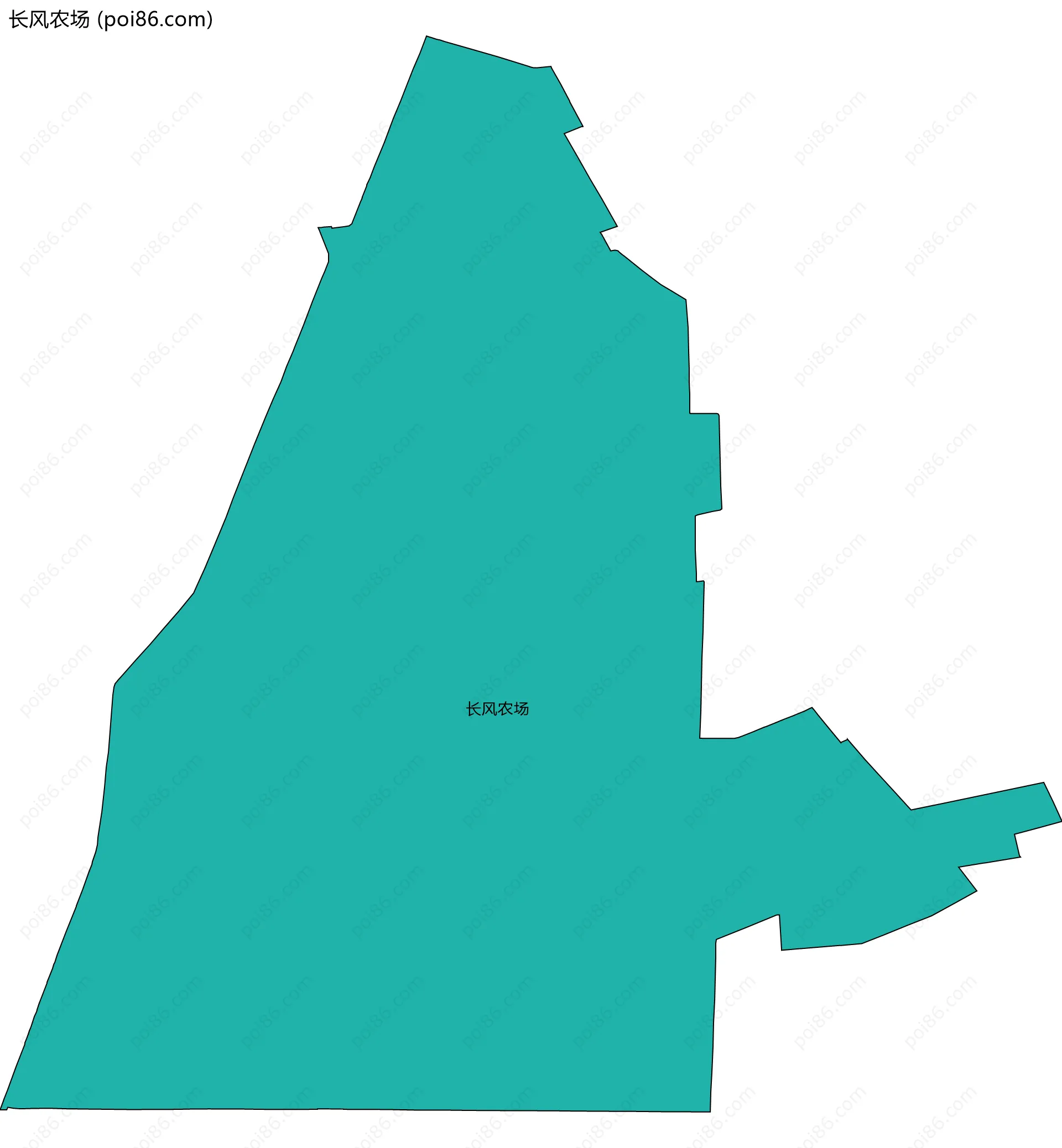 长风农场边界地图