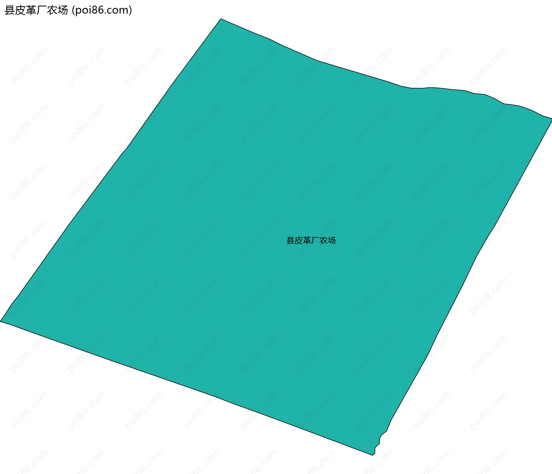 县皮革厂农场边界地图