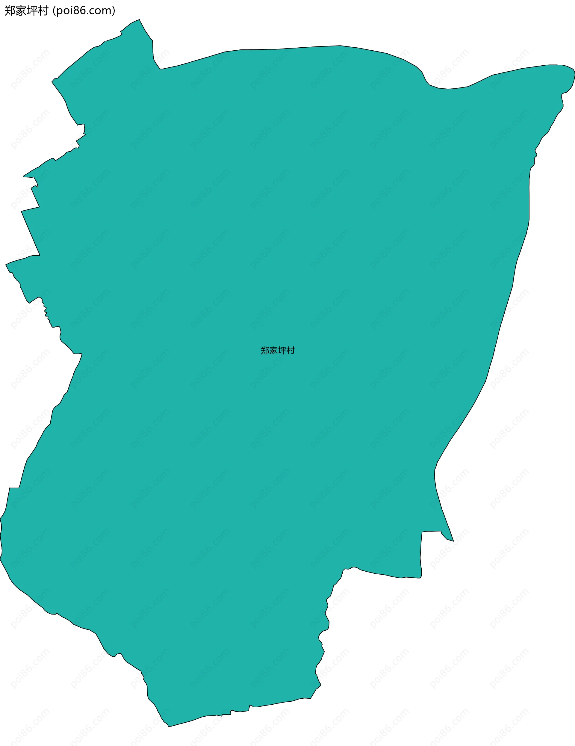 郑家坪村边界地图