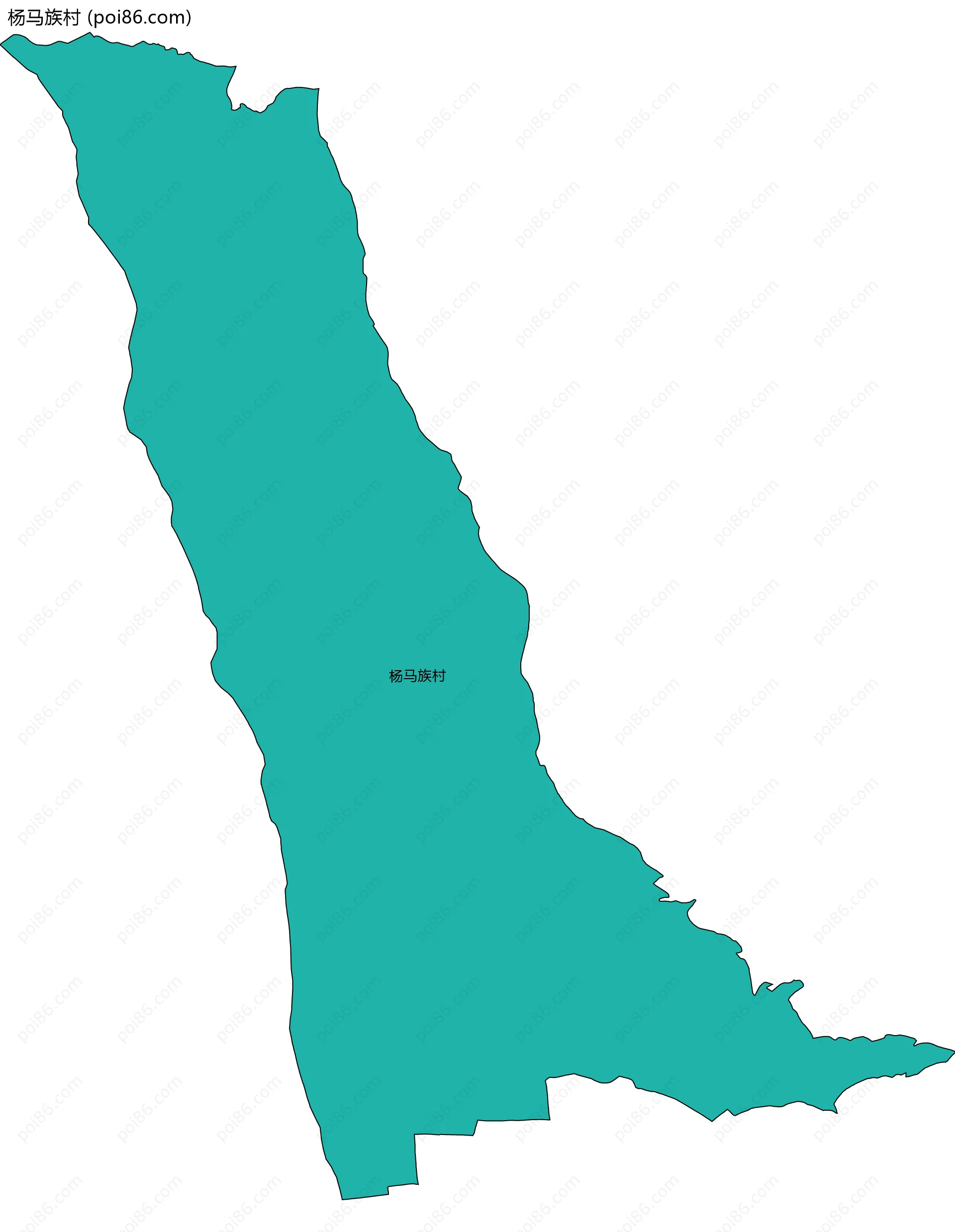 杨马族村边界地图