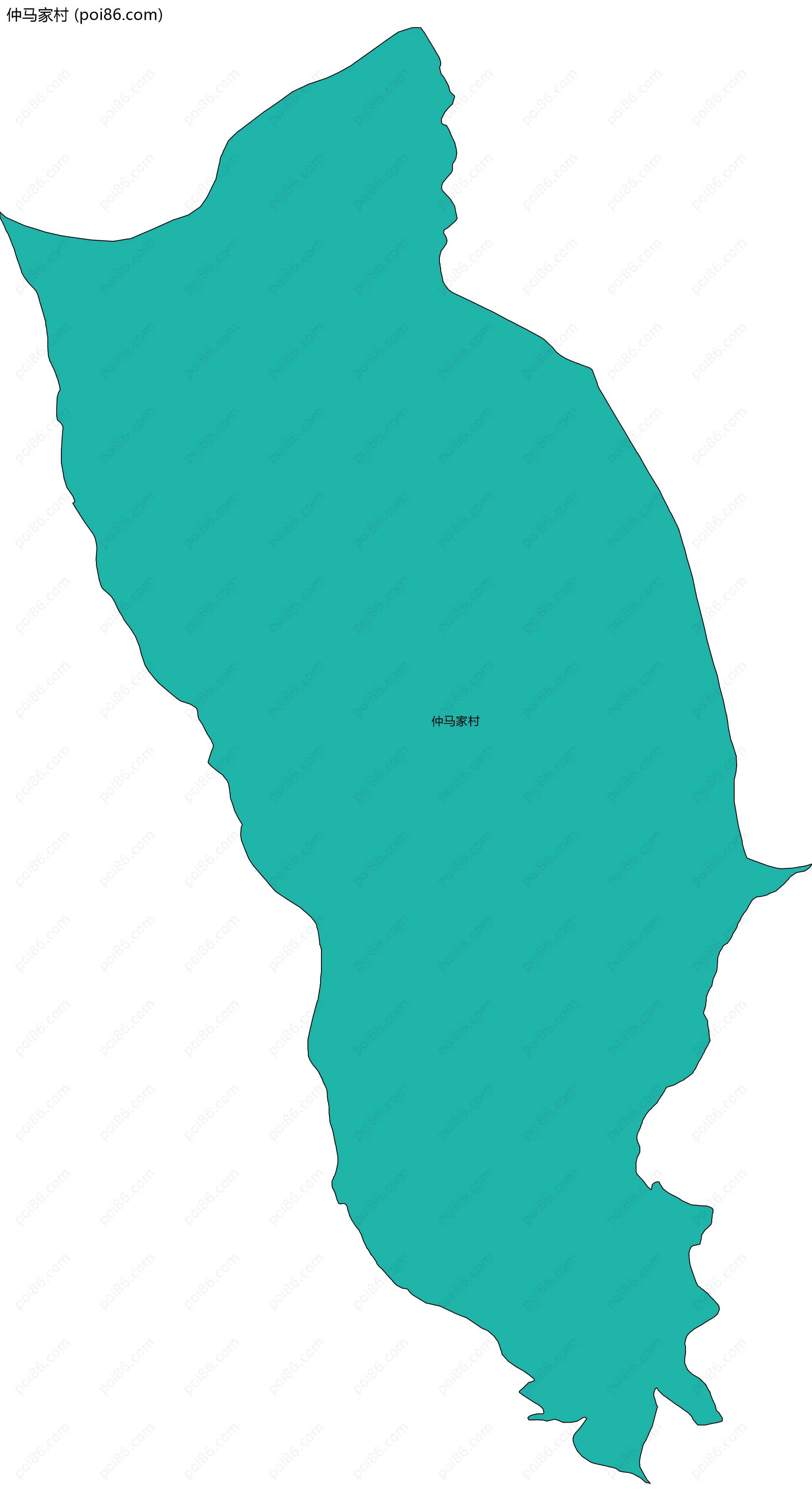 仲马家村边界地图