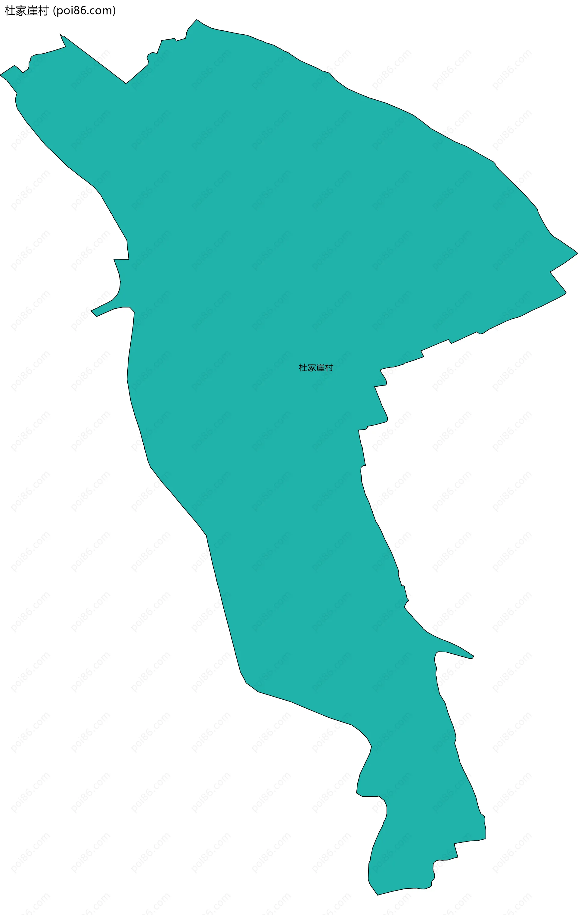 杜家崖村边界地图