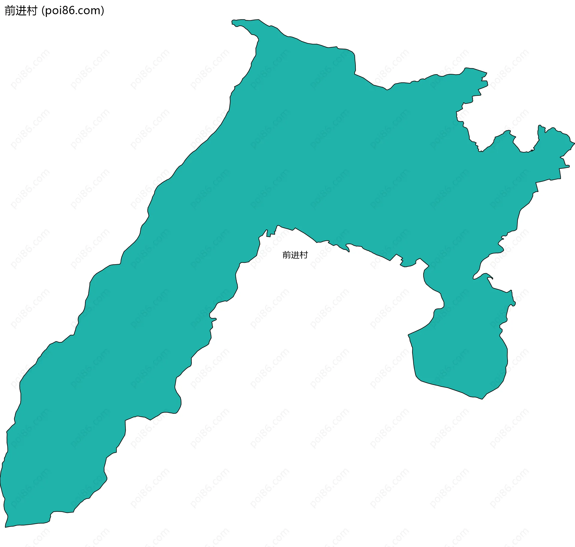 前进村边界地图