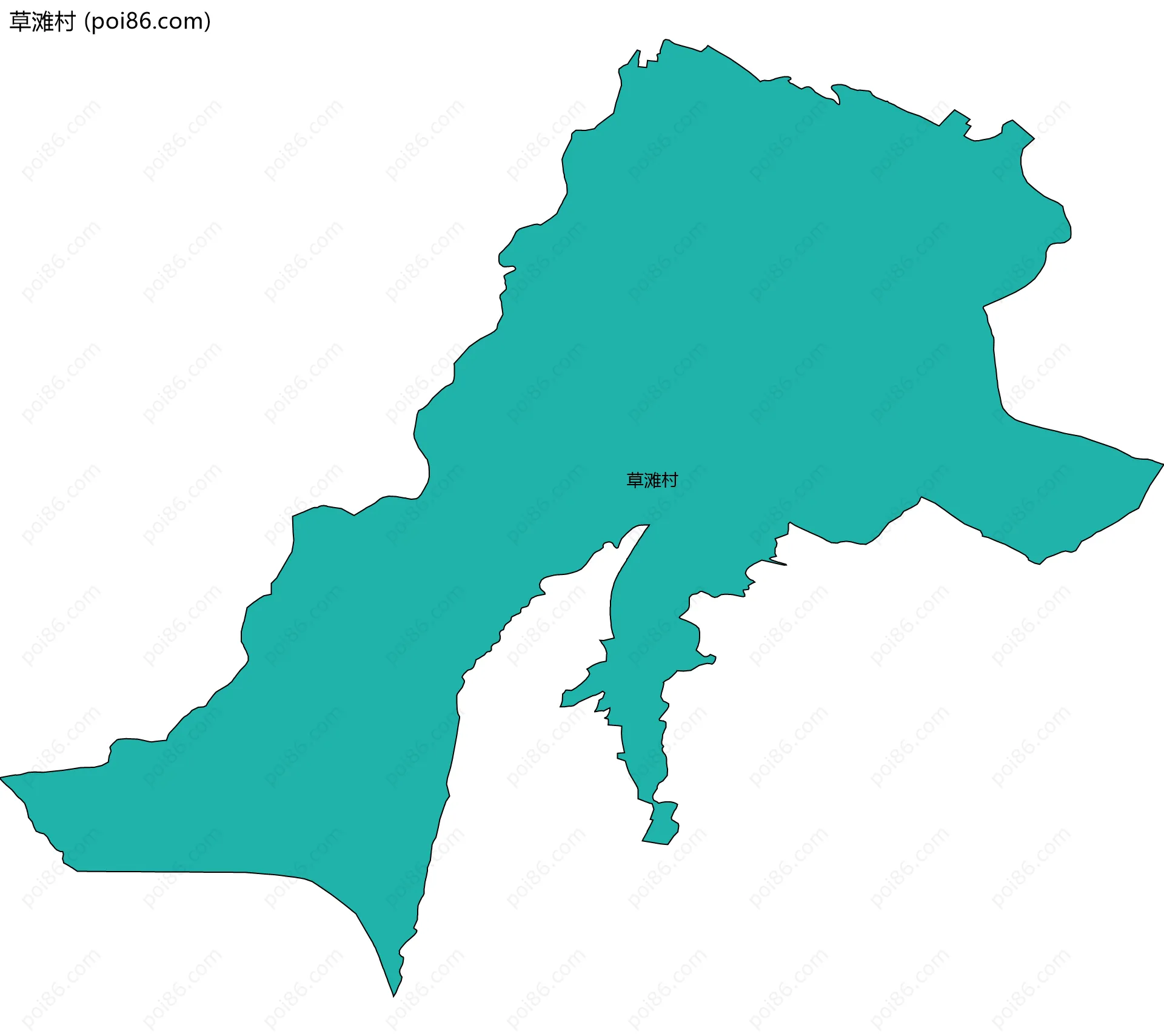 草滩村边界地图