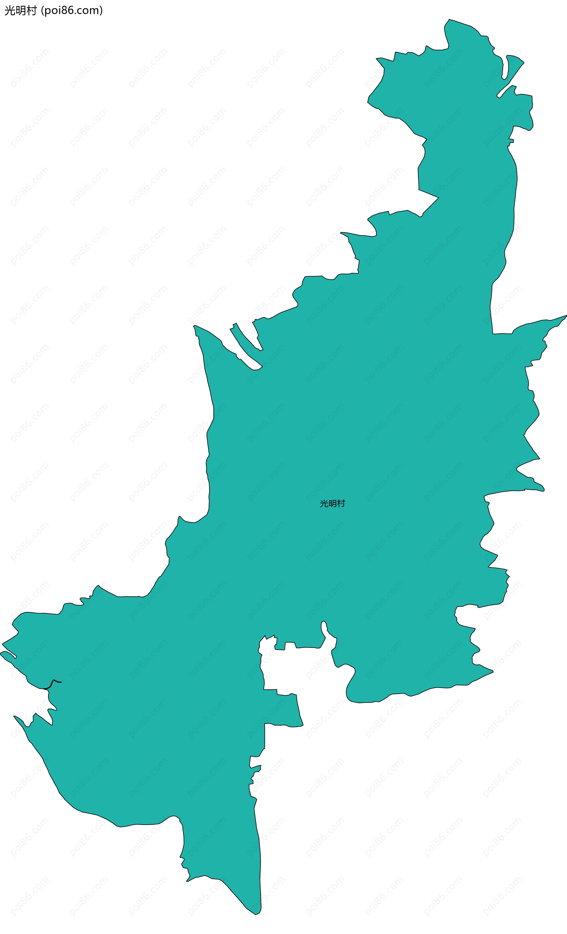 光明村边界地图
