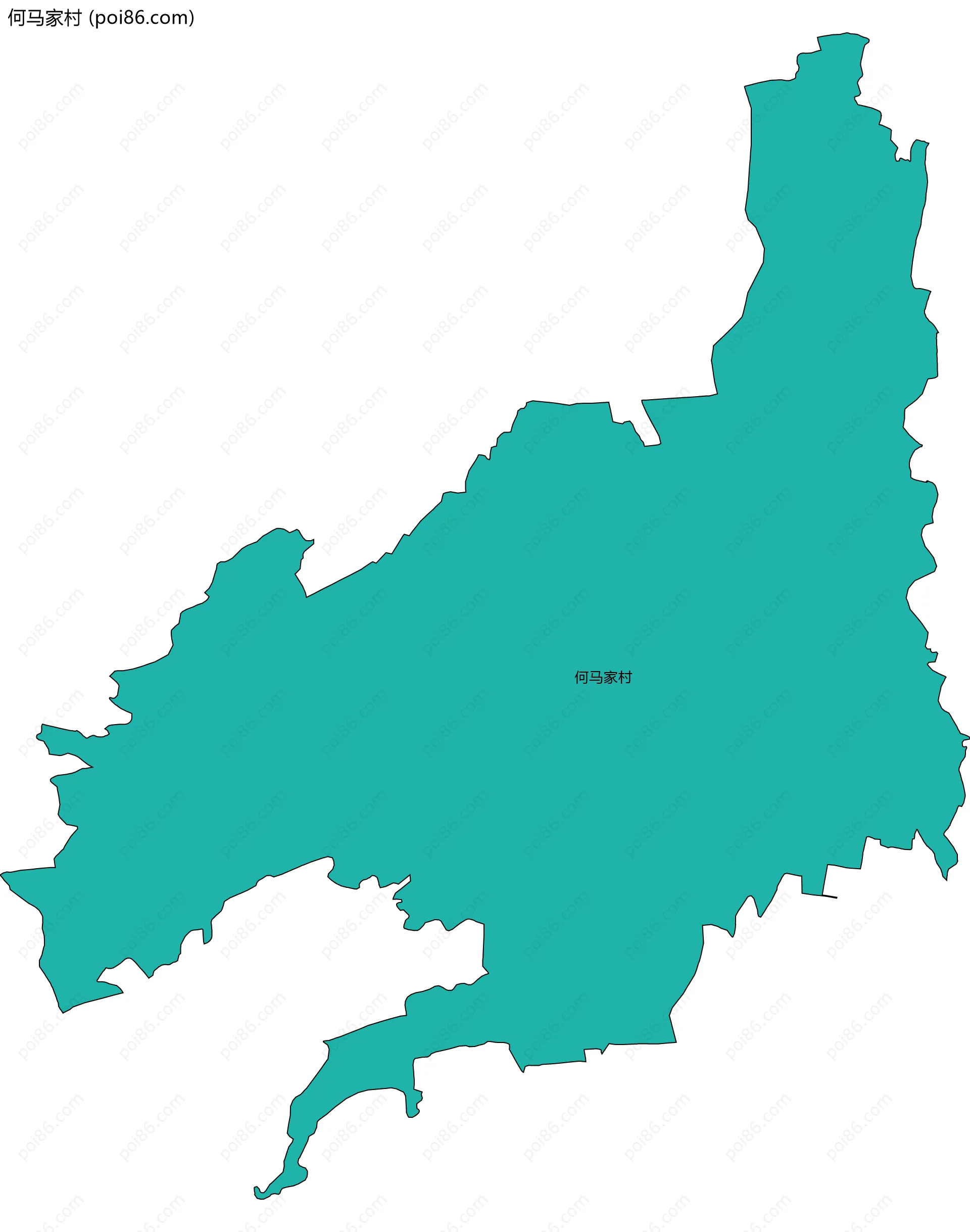 何马家村边界地图