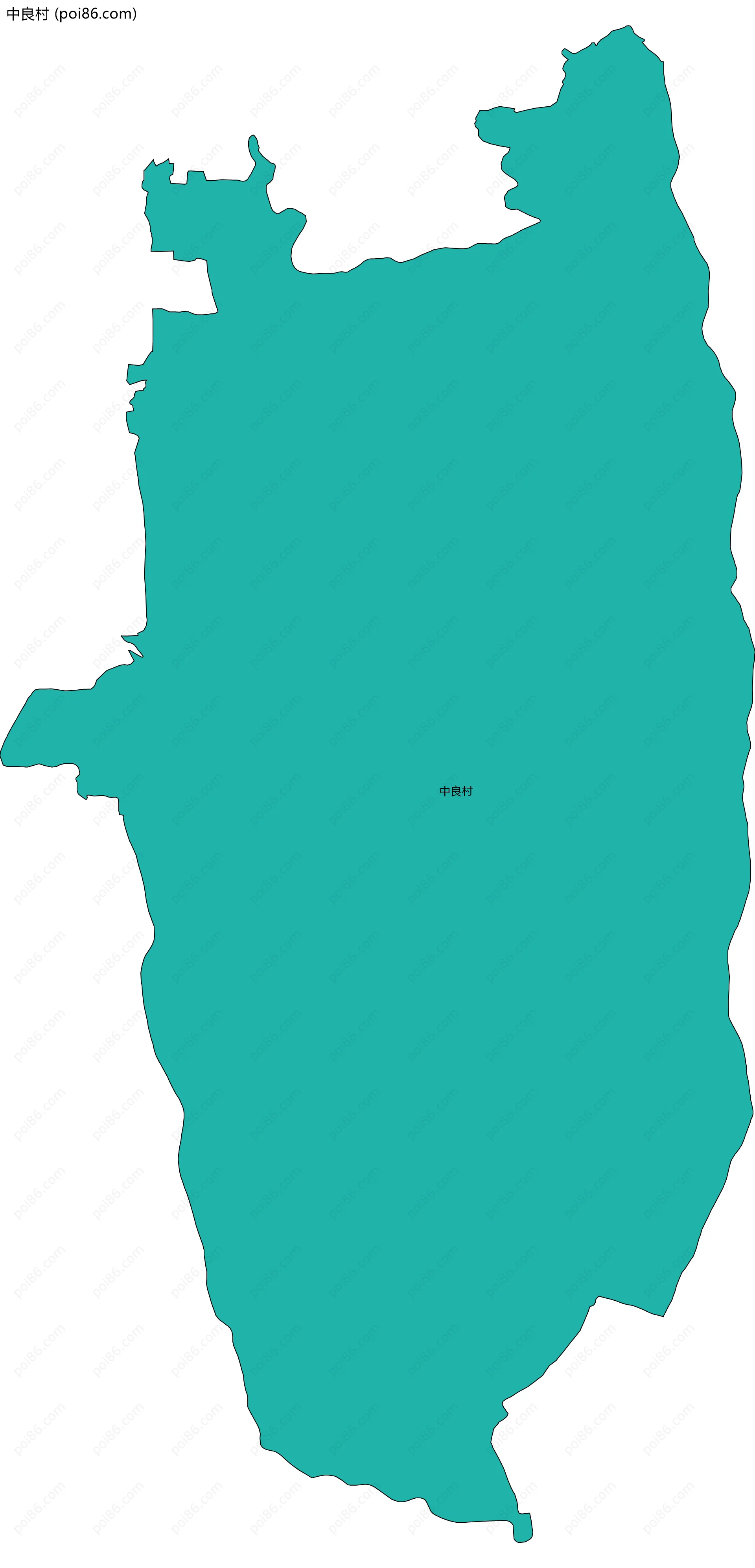 中良村边界地图