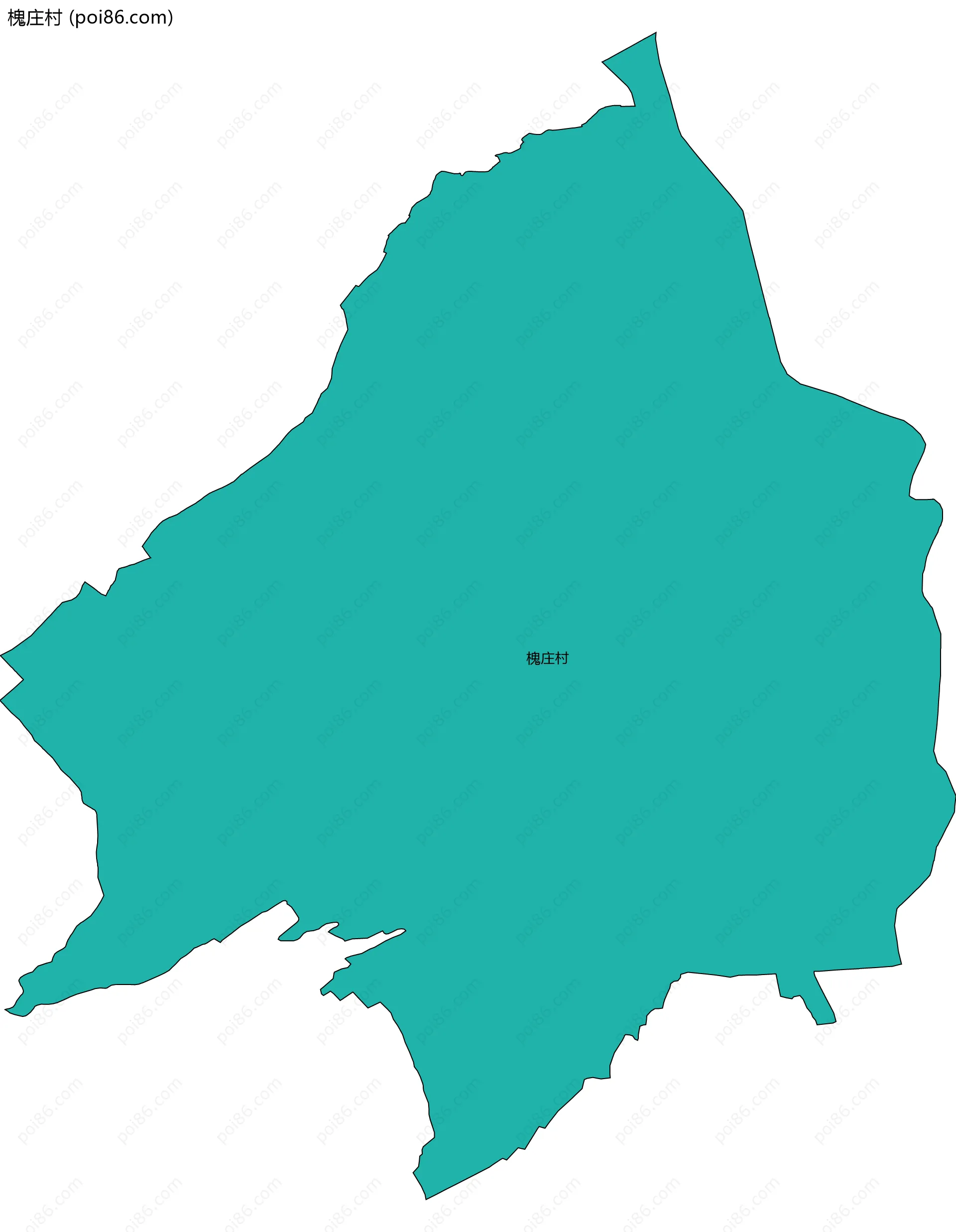 槐庄村边界地图